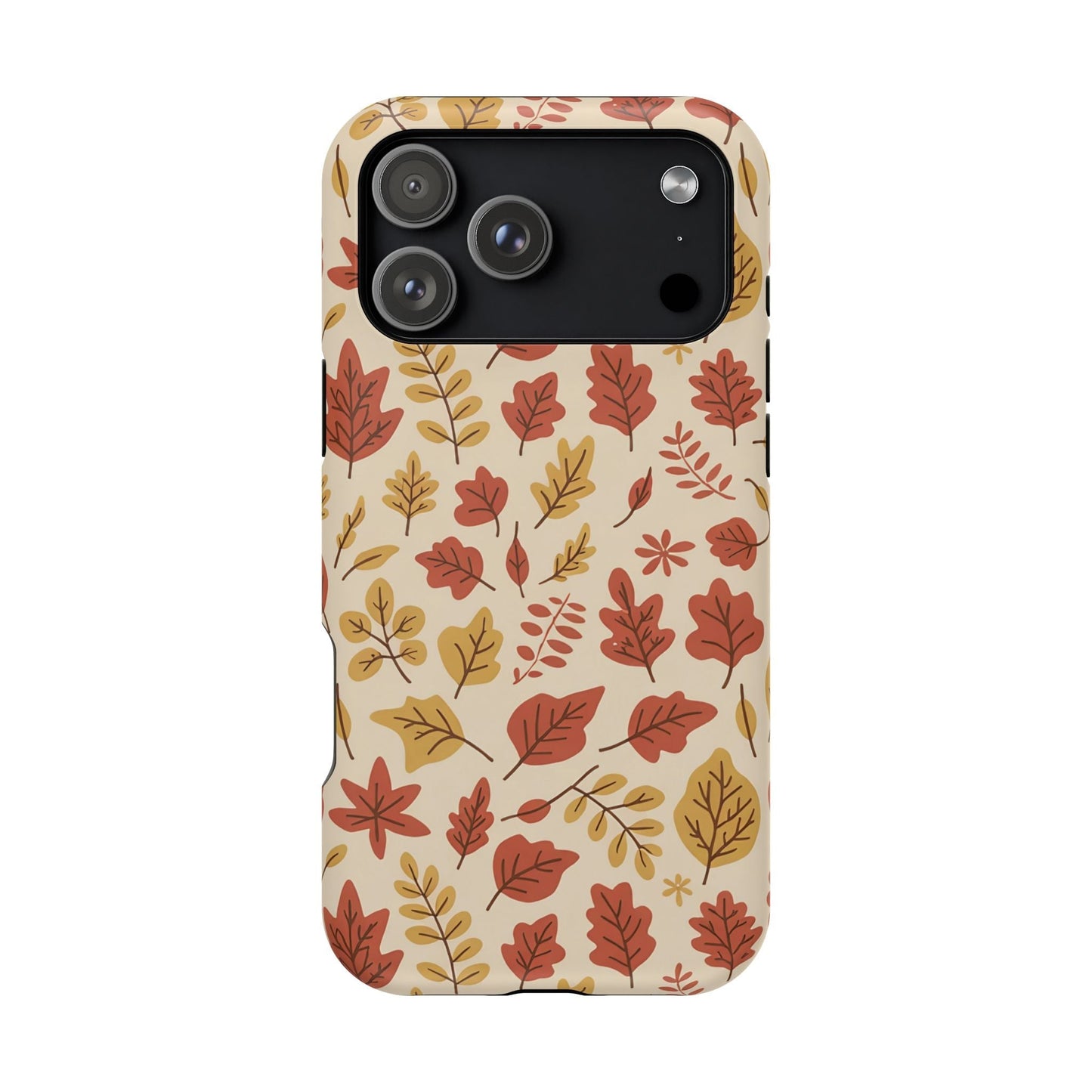 Fall Leaves iPhone tough case with vibrant autumn leaf design and durable protective polycarbonate and TPU layers.