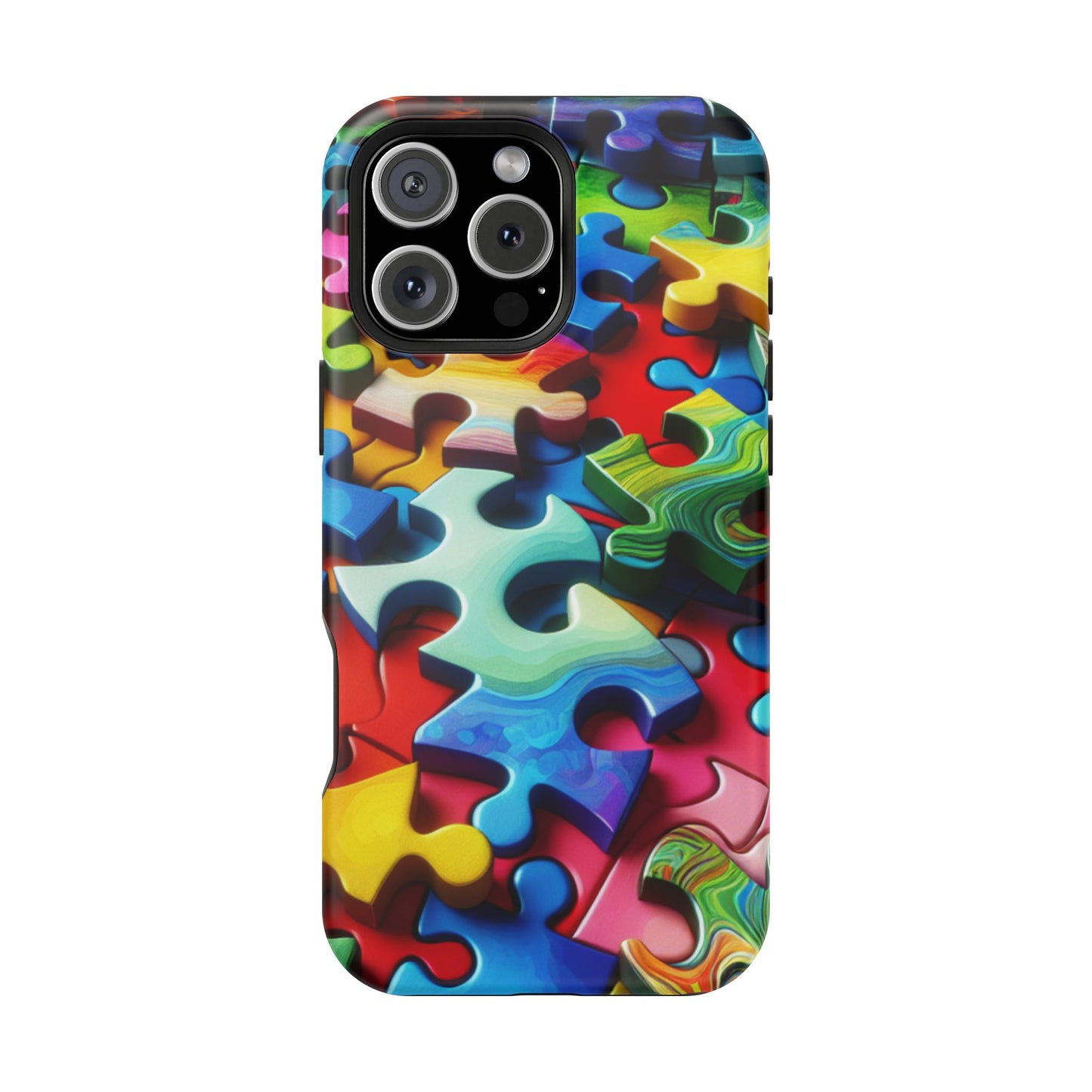 Rainbow Puzzle iPhone Tough Case