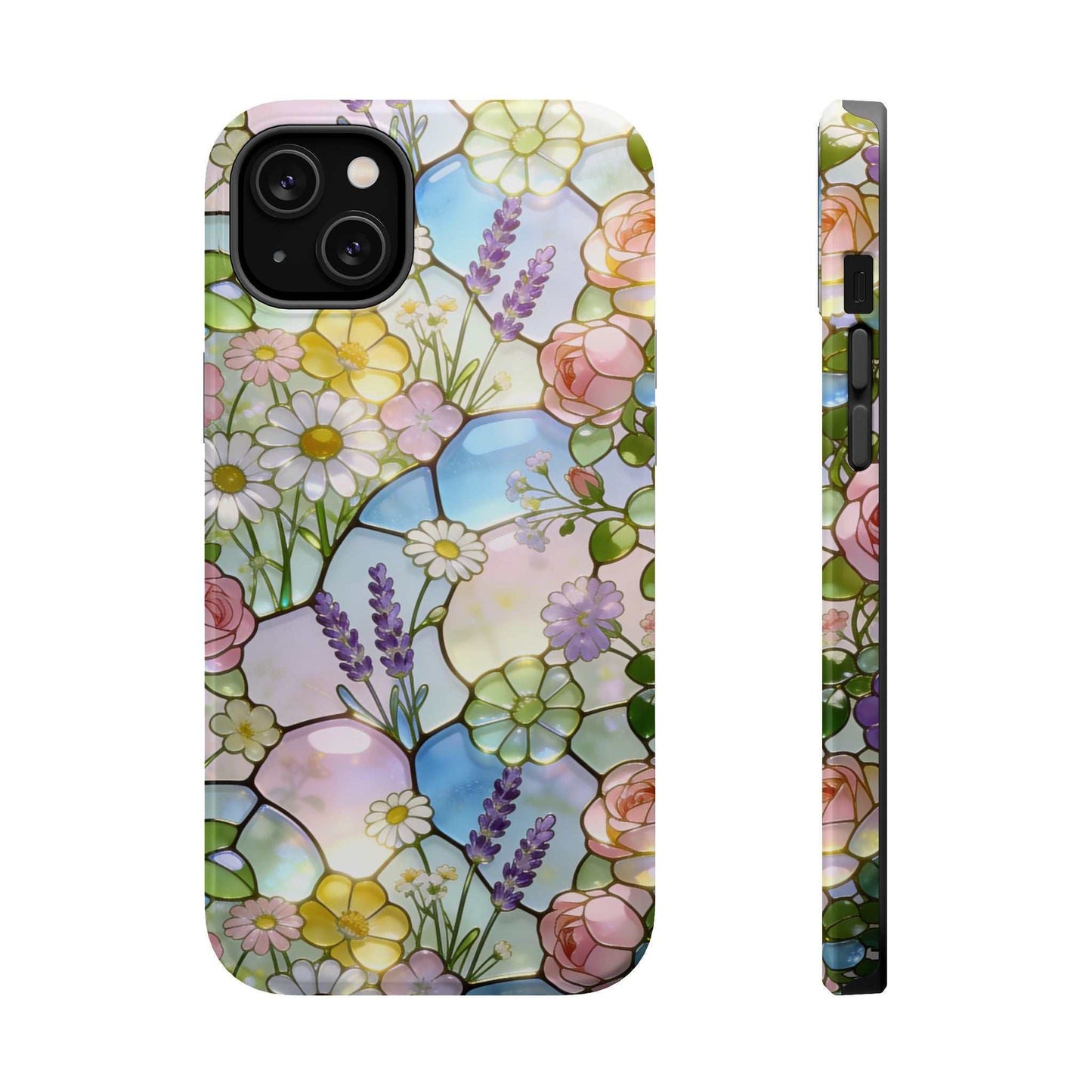 Stained Glass Floral iPhone Case — Magnetic Impact-Resistant
