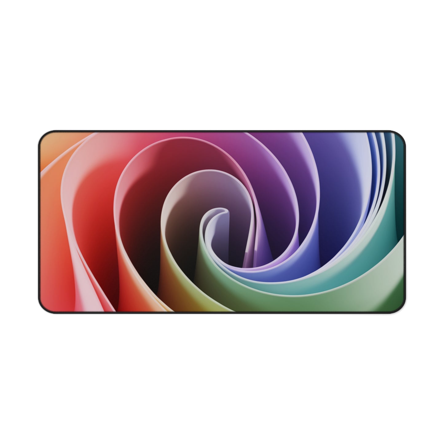Twisted Rainbow Swirl Desk Mat