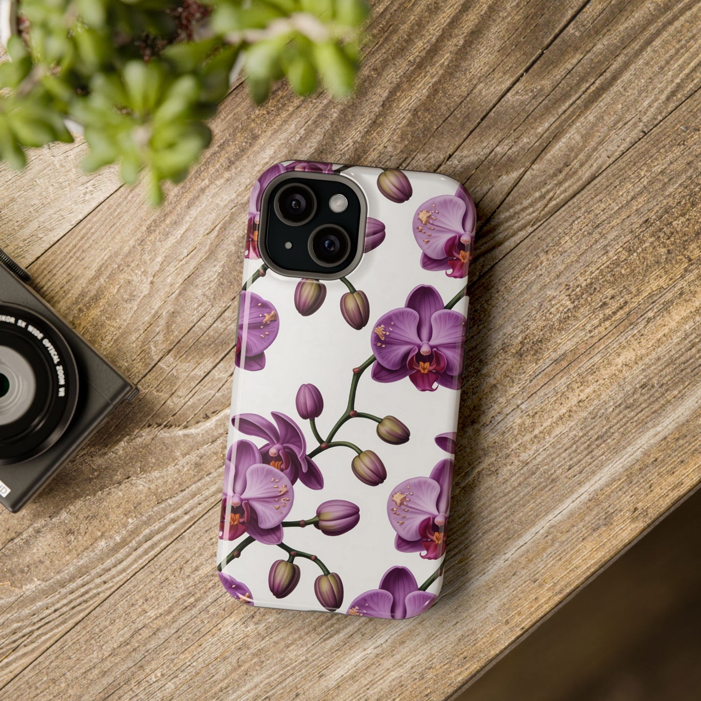 Purple Orchid Design iPhone Tough Case