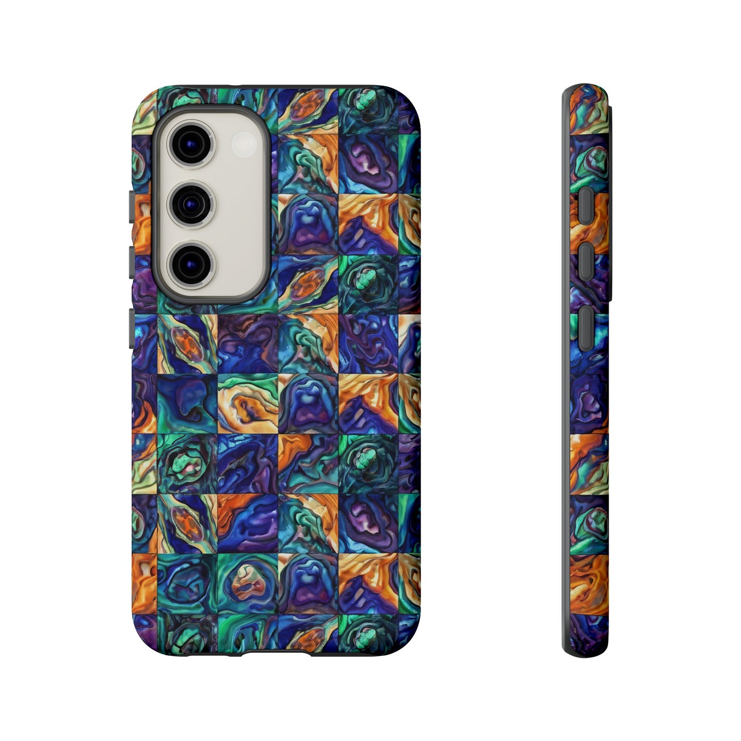 Abstract Purple & Green Sea Scape Samsung Phone Tough Case