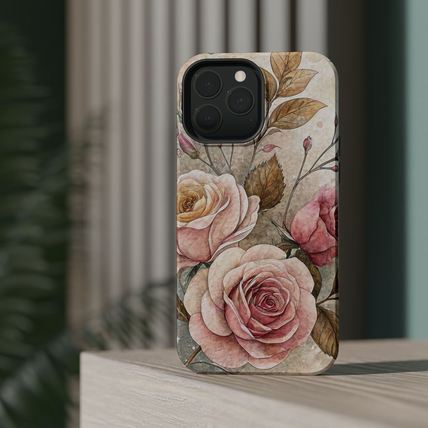 Vintage Rose iPhone Tough Case