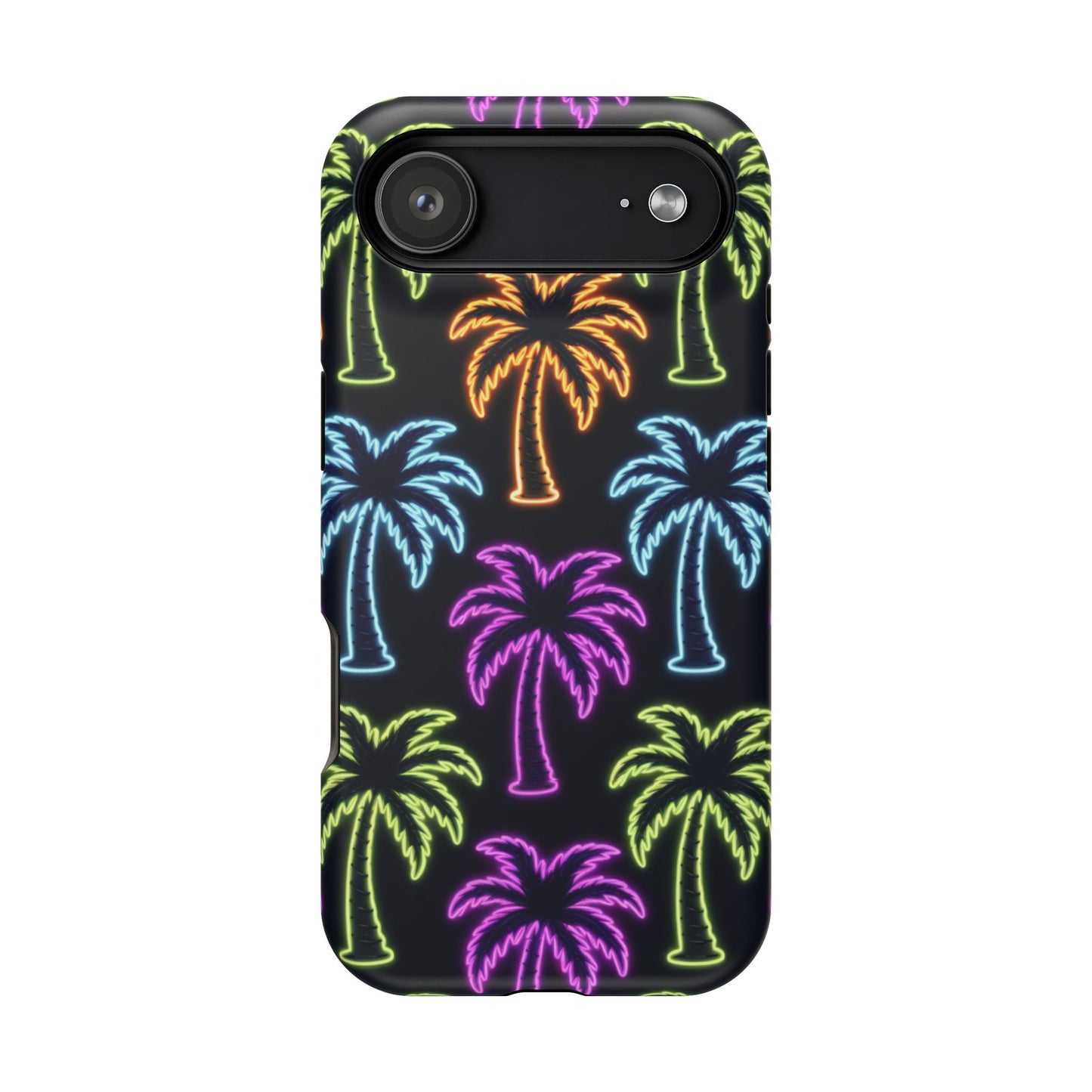 Neon Palm Tree iPhone Tough Case