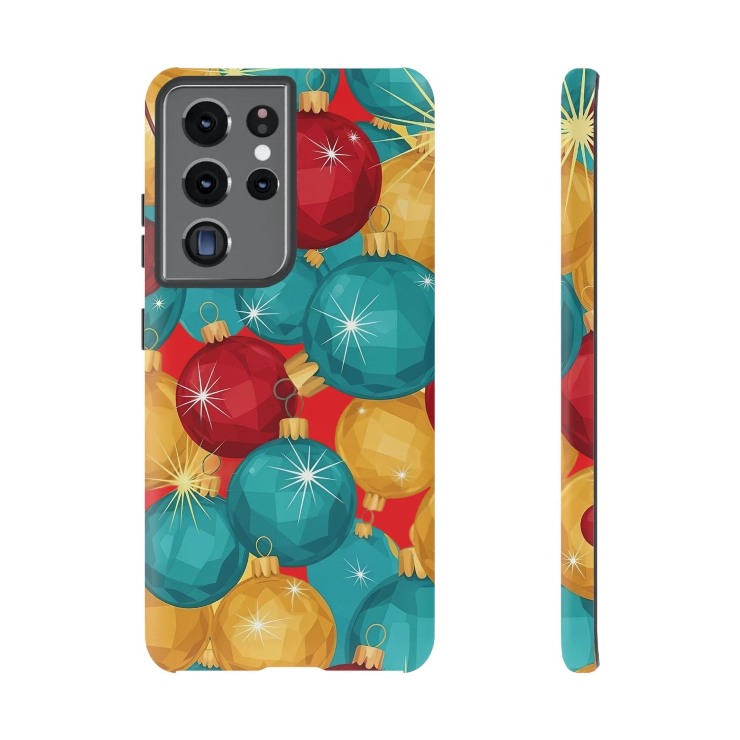 Holiday Bulb Samsung Case with colorful Christmas tree bulb design and durable protective cover for Samsung phones