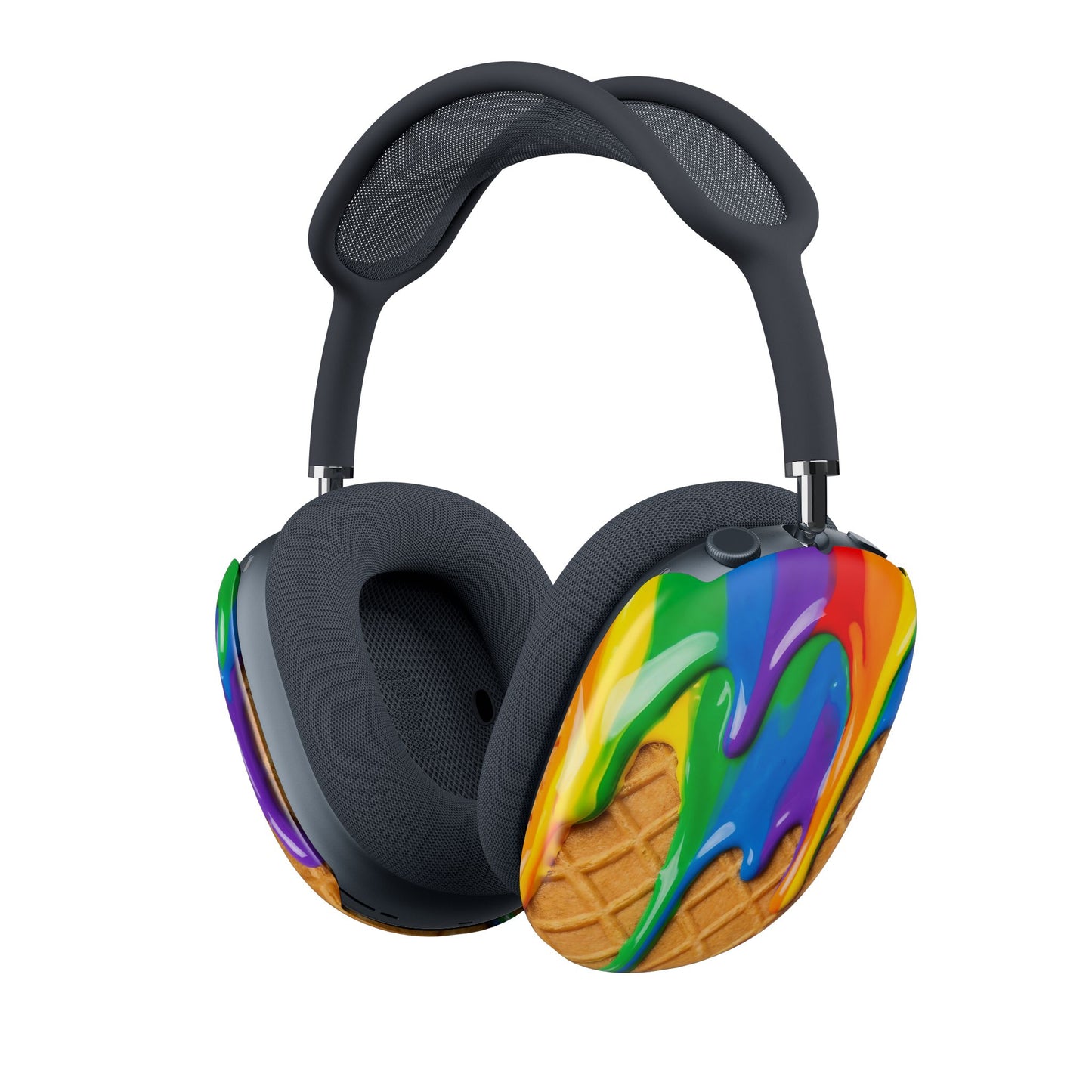 Rainbow Waffle Drip AirPods Max Cover Protective Snap On Shell Case