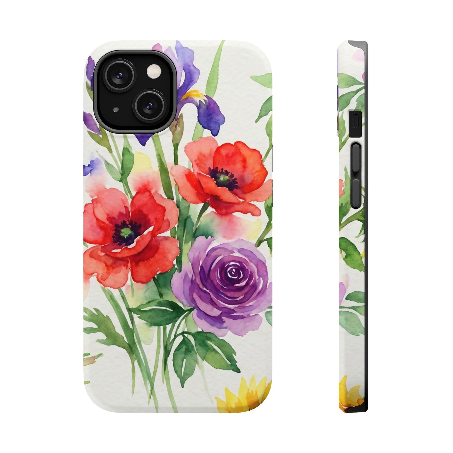 iPhone Case — Watercolor Bouquet Magnetic Impact-Resistant Case
