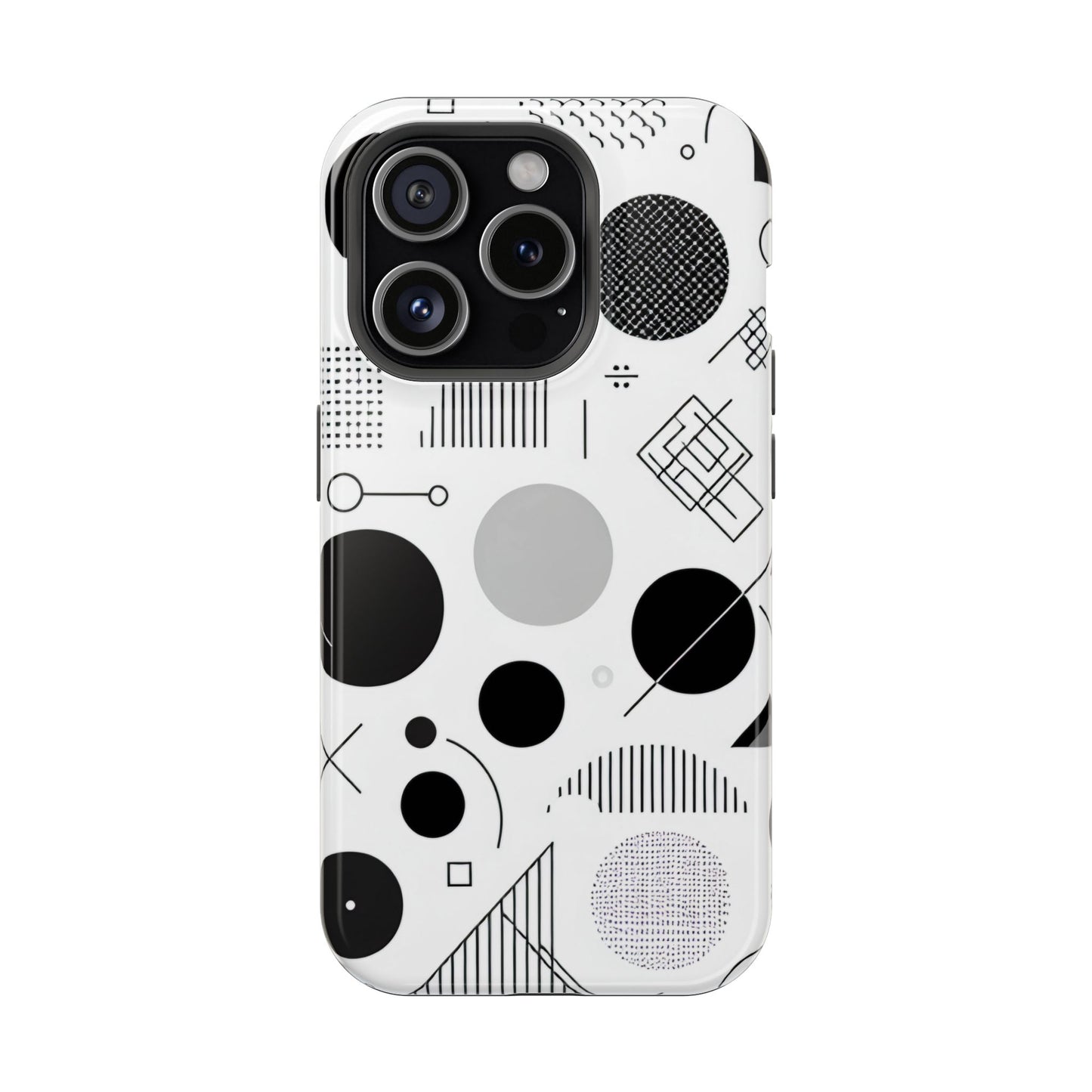 Black and White Abstract Art iPhone Case