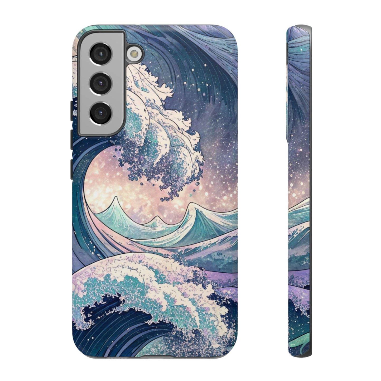 Crashing Waves Samsung tough phone case with durable beach wave design for Samsung Galaxy models