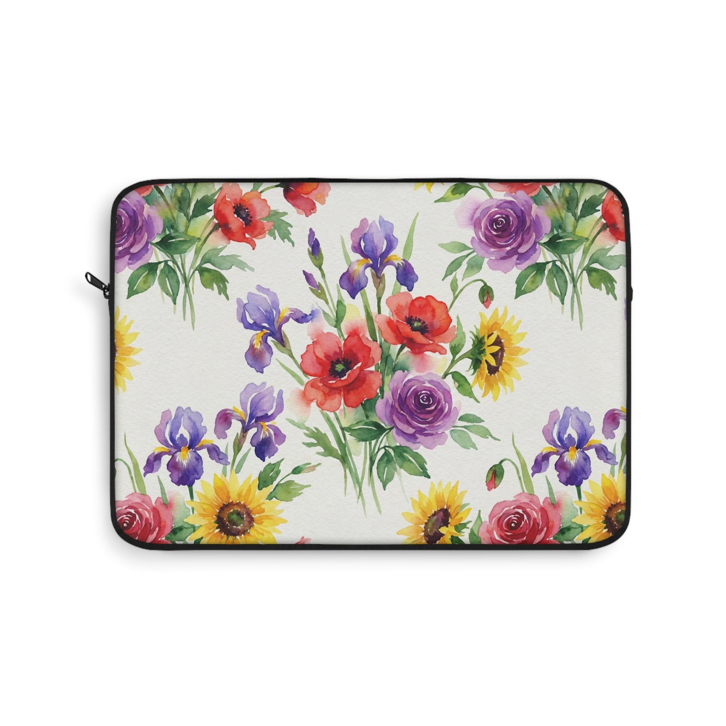 Watercolor Bouquet Laptop Sleeve — Floral Laptop Case