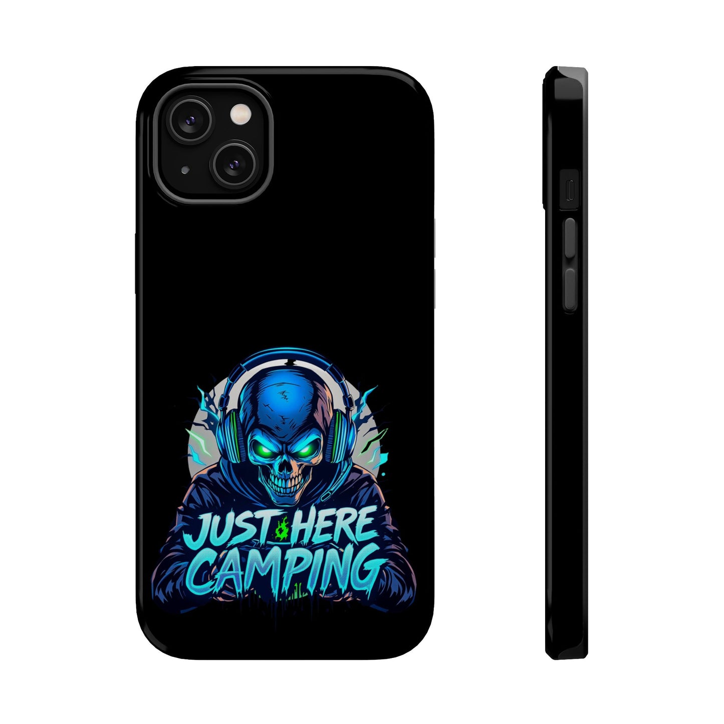 Just Here Camping Gamer iPhone Case – Durable Protective MagSafe Cover