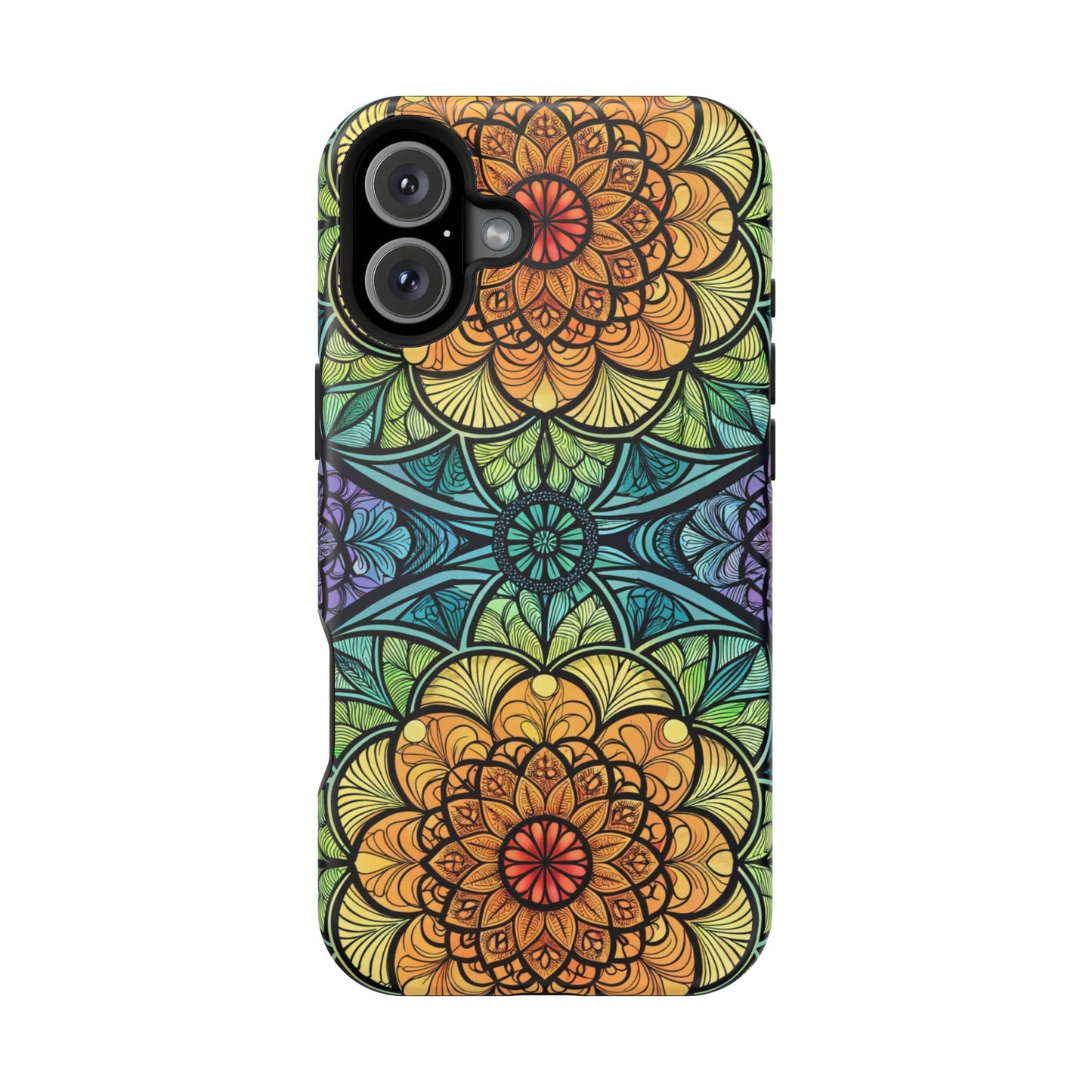 Hypnotic Colorful Kaleidoscope iPhone Case – Durable, Stylish, MagSafe Compatible