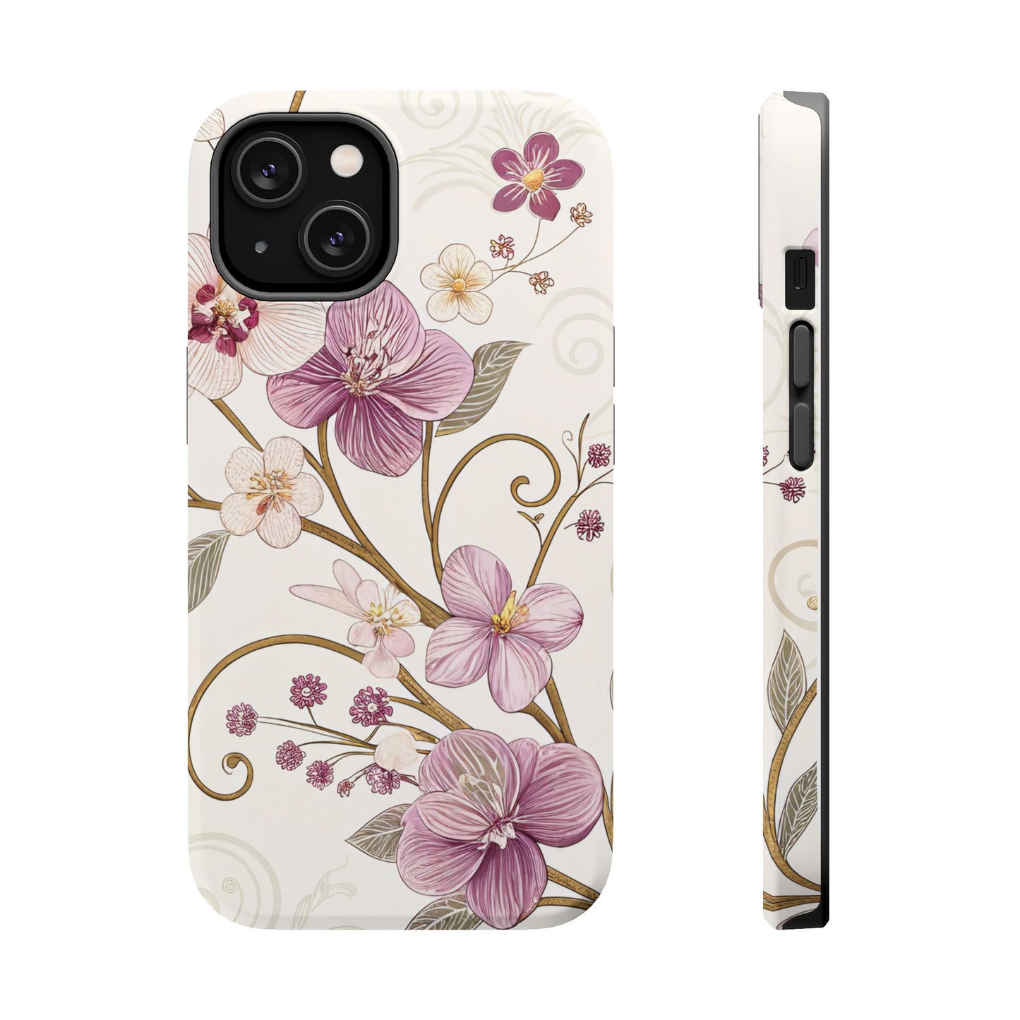 Purple Flower Design iPhone Tough Case