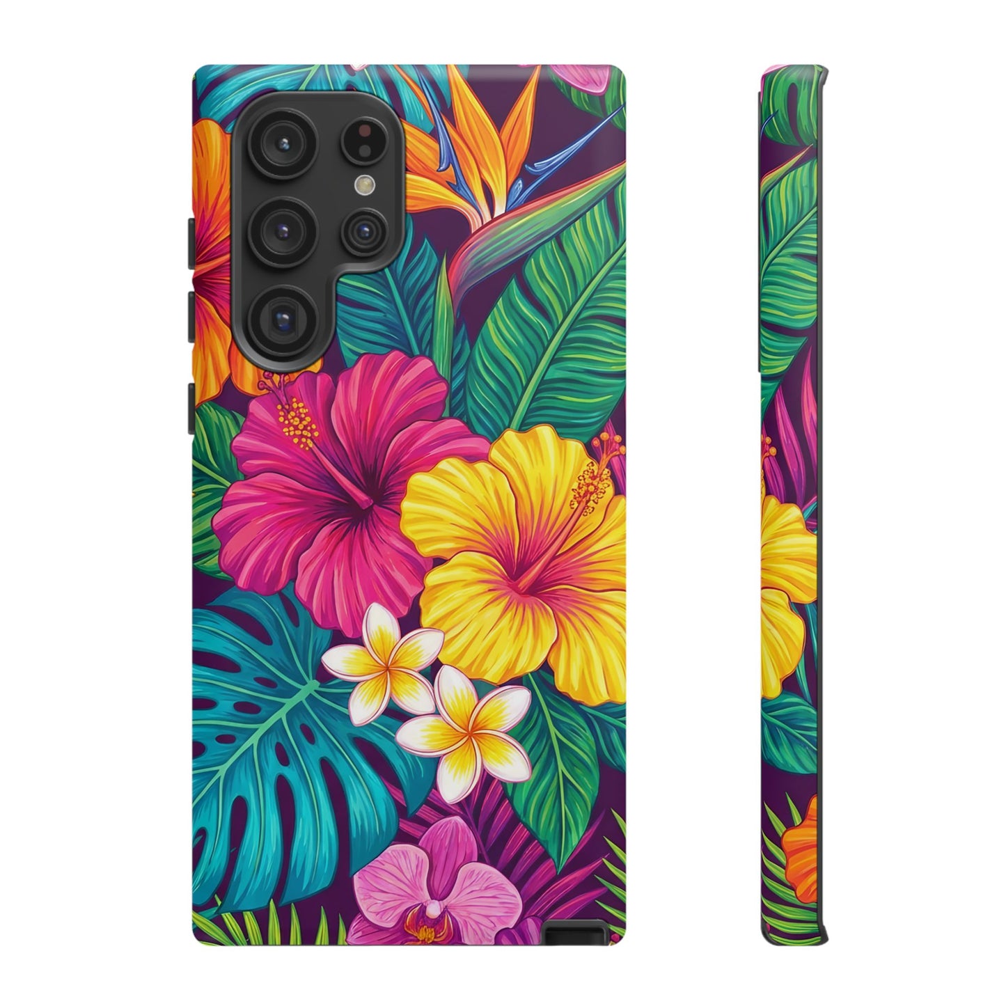 Tropical Samsung Phone Case — Vibrant Floral Tough Case