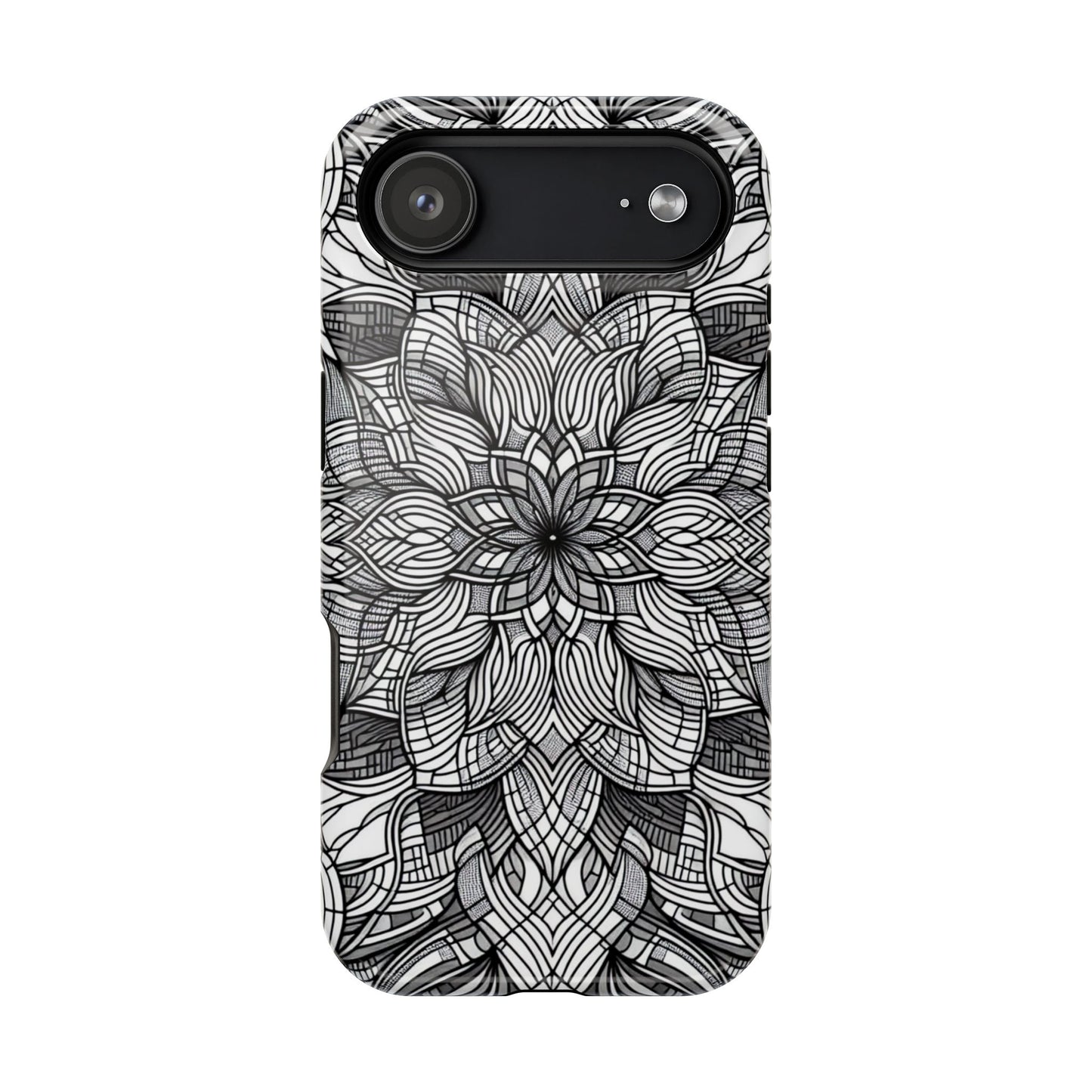 Black and White Art Explosion iPhone Tough Case