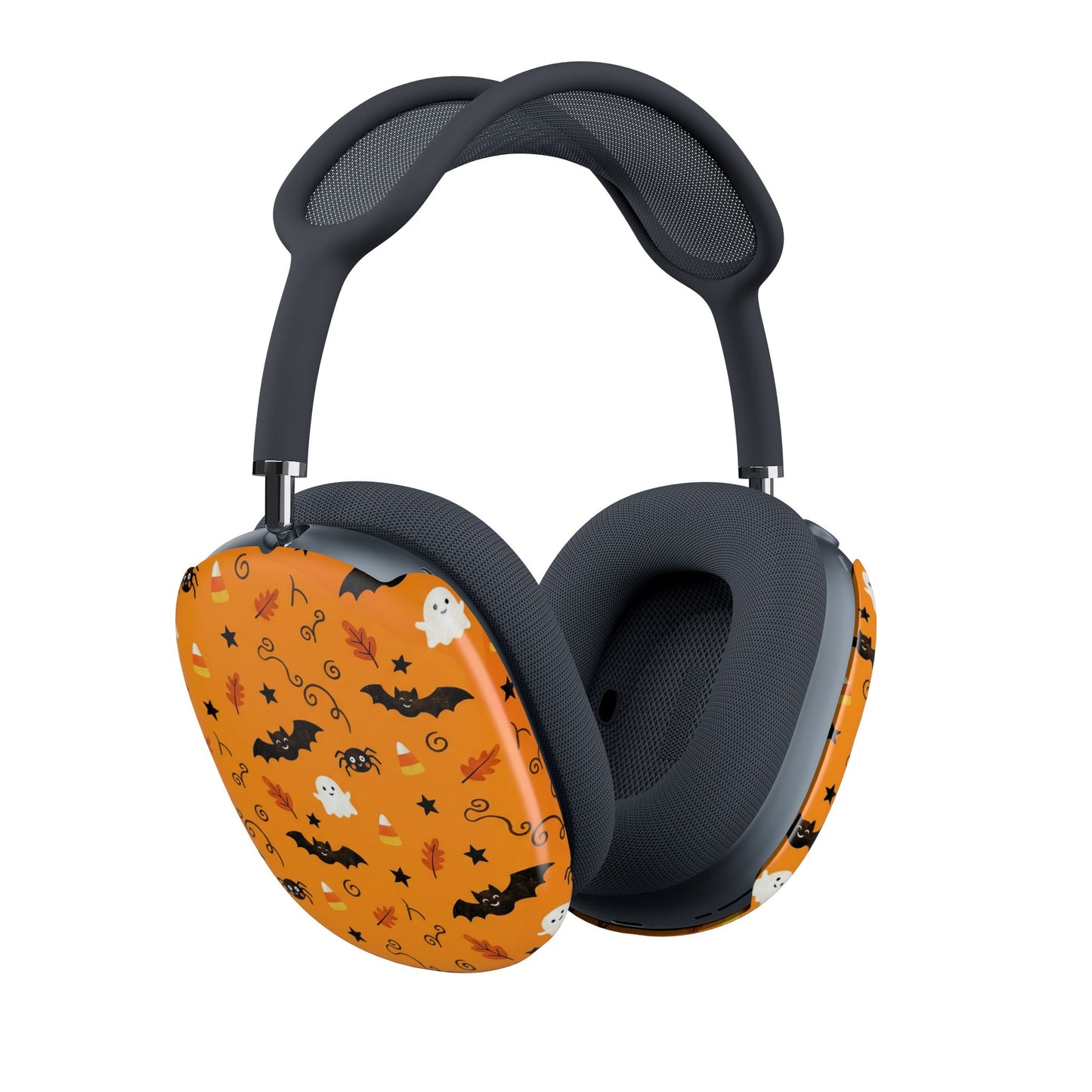 Boo-tiful Halloween Orange Bat & Ghost AirPods Max Shell Case