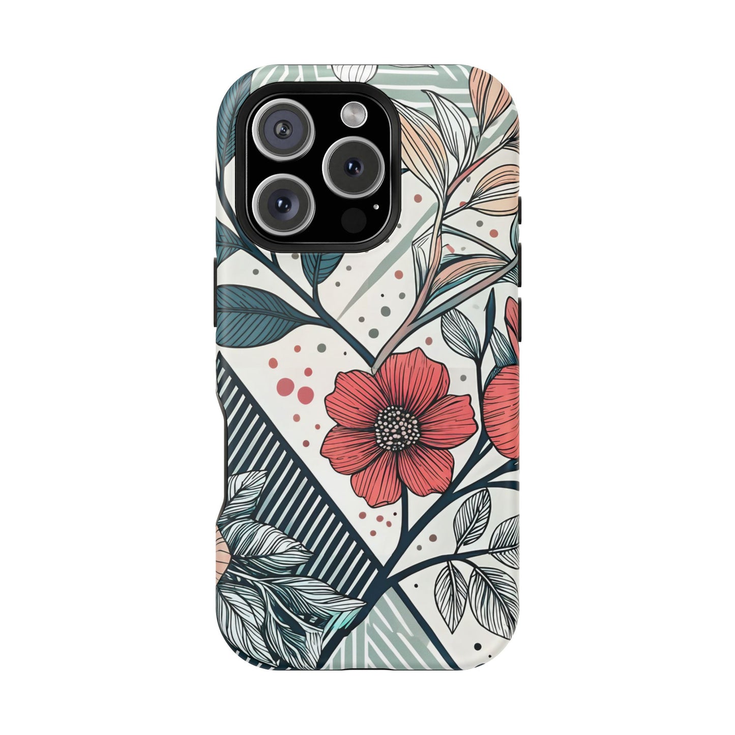 Geometric Flower iPhone Tough Case