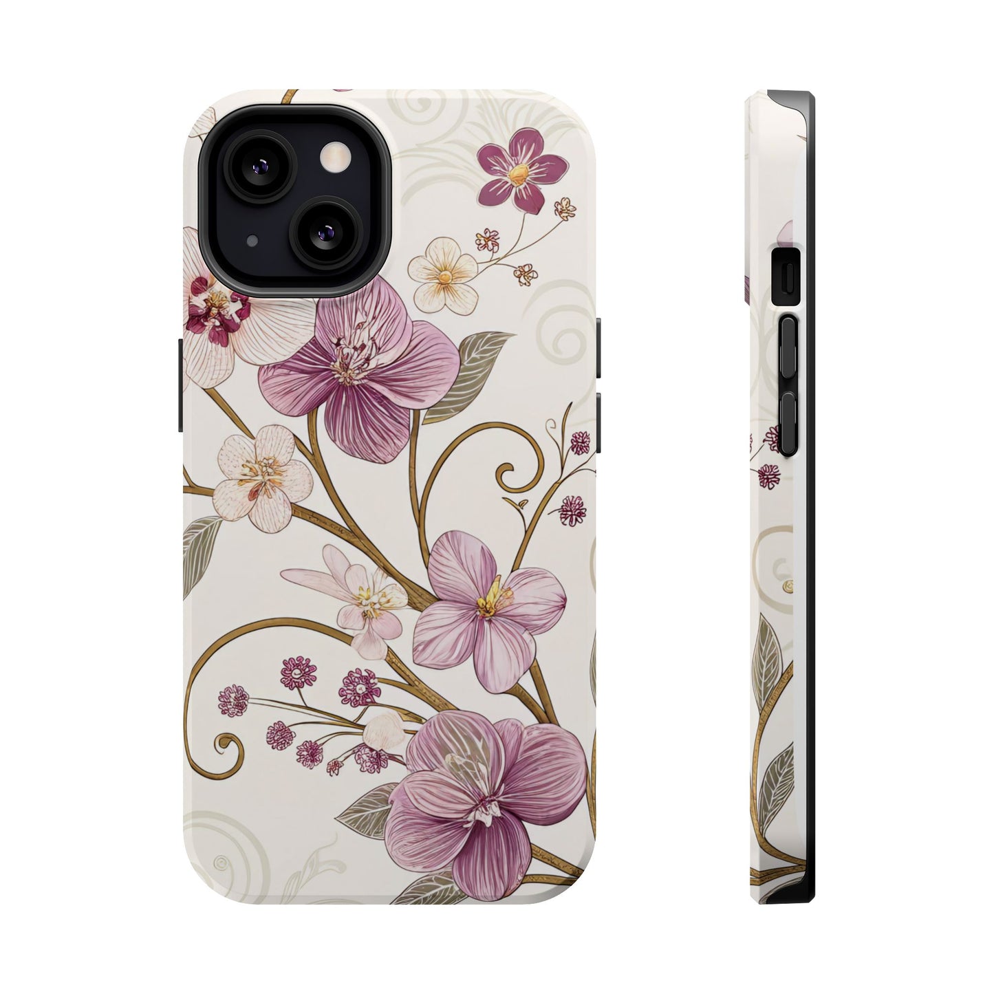 Purple Flower Design iPhone Tough Case