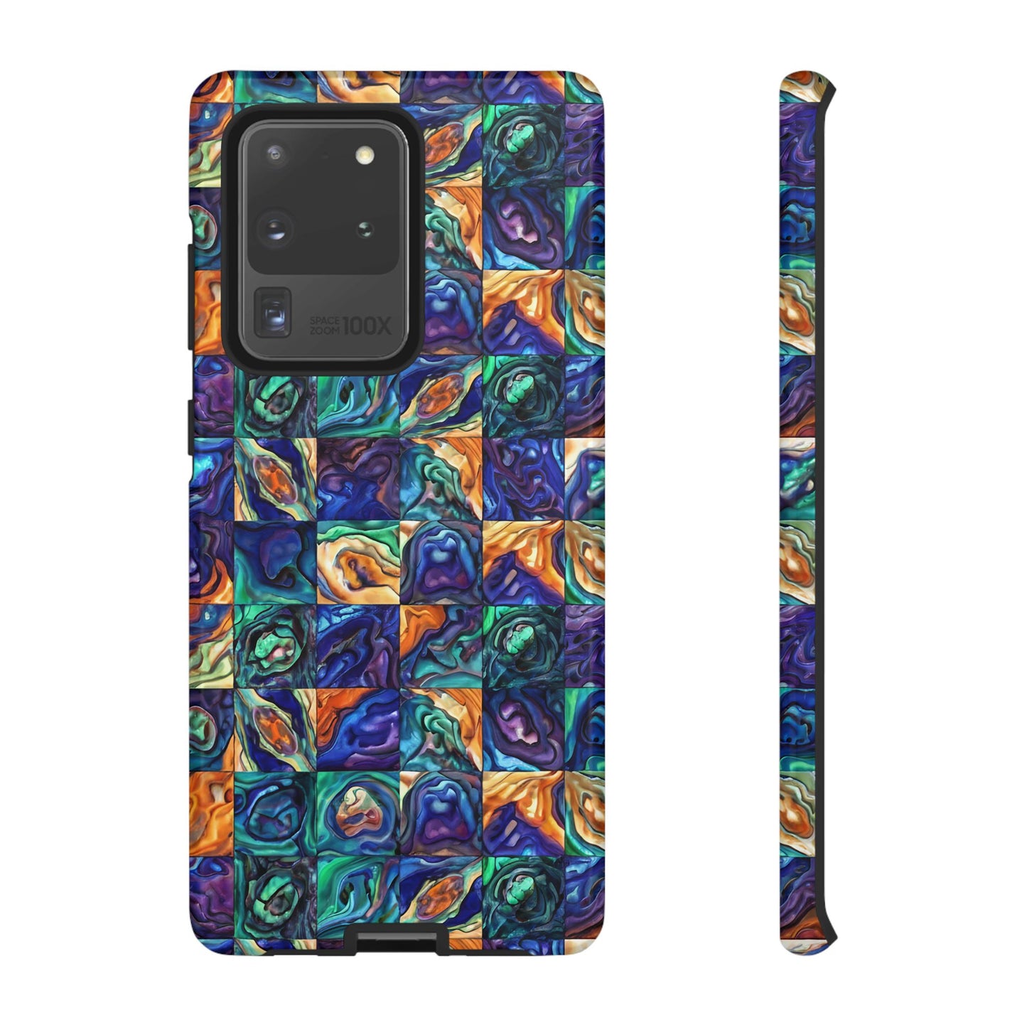 Abstract Purple & Green Sea Scape Samsung Phone Tough Case