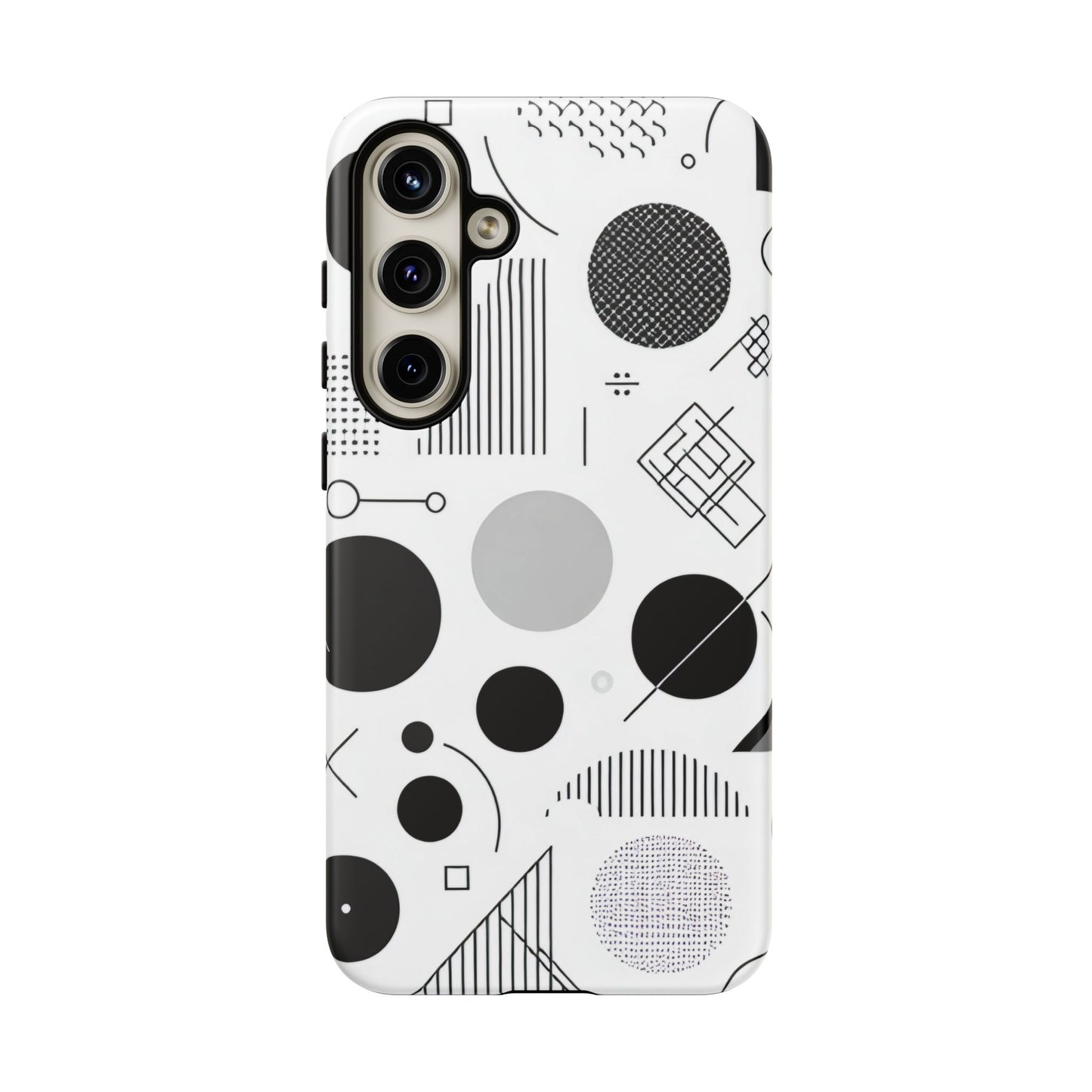 Black and White Abstract Art Design Samsung Tough Case