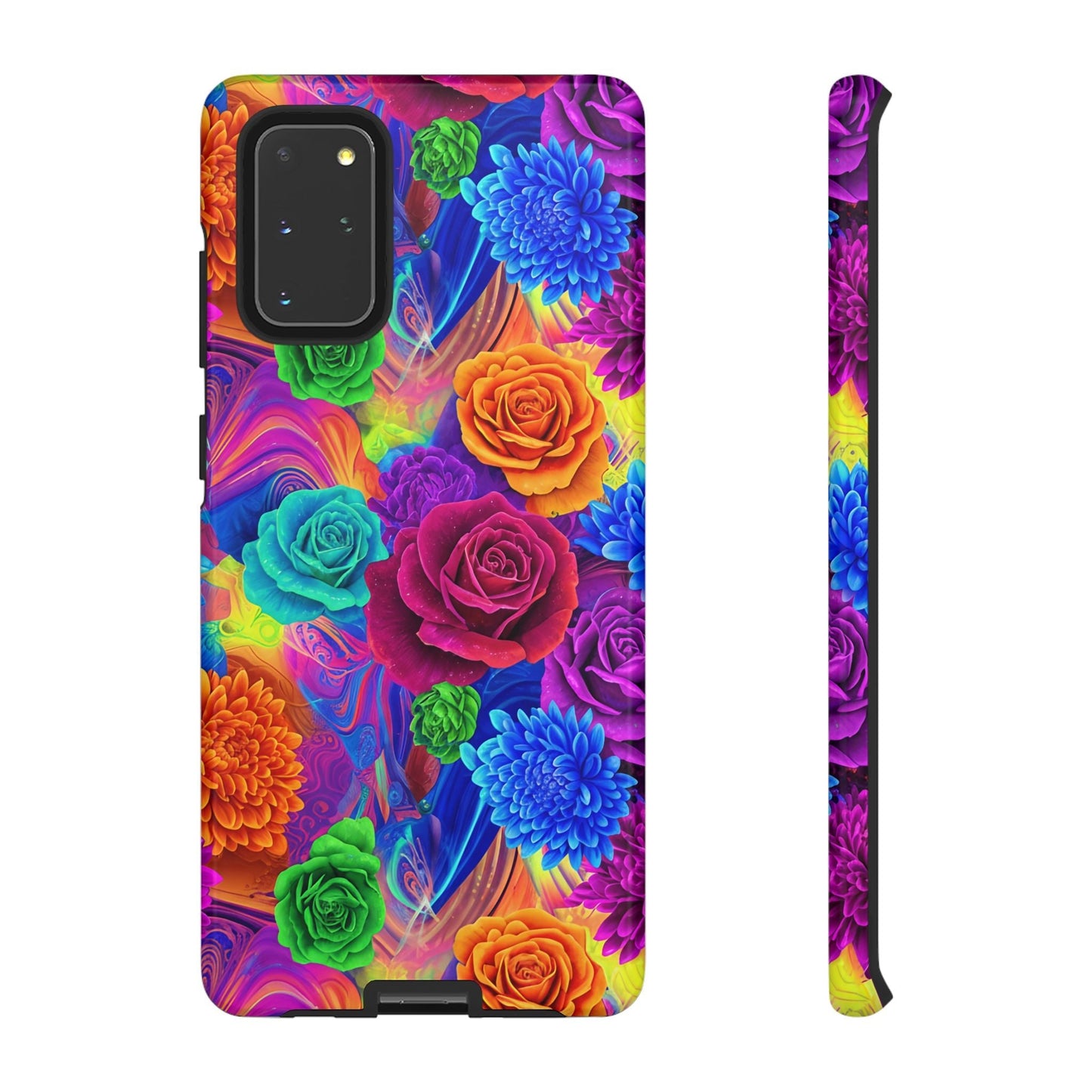 Vibrant Floral Samsung Phone Case with colorful 3D wrap floral design and durable protective cover