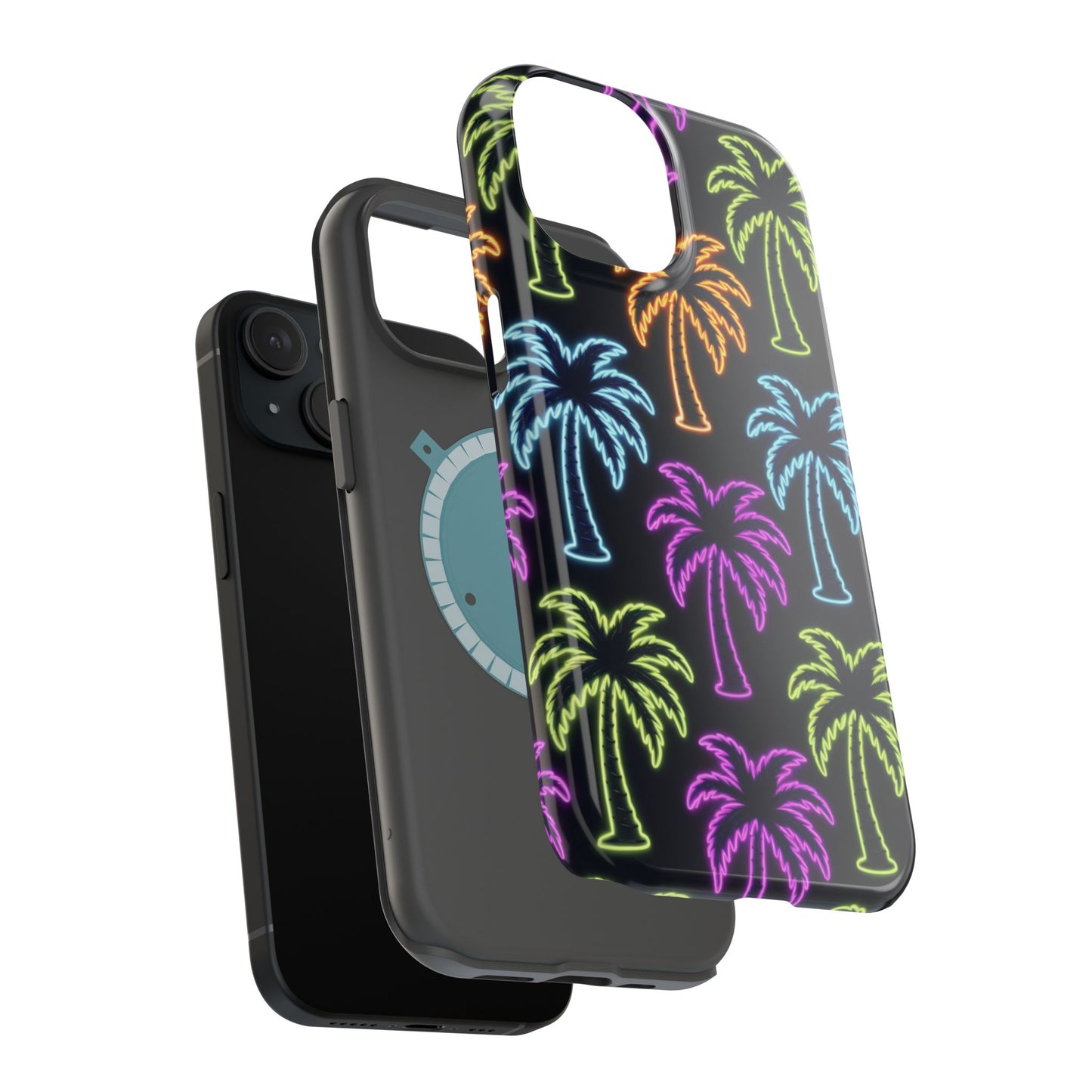 Neon Palm Tree iPhone Tough Case