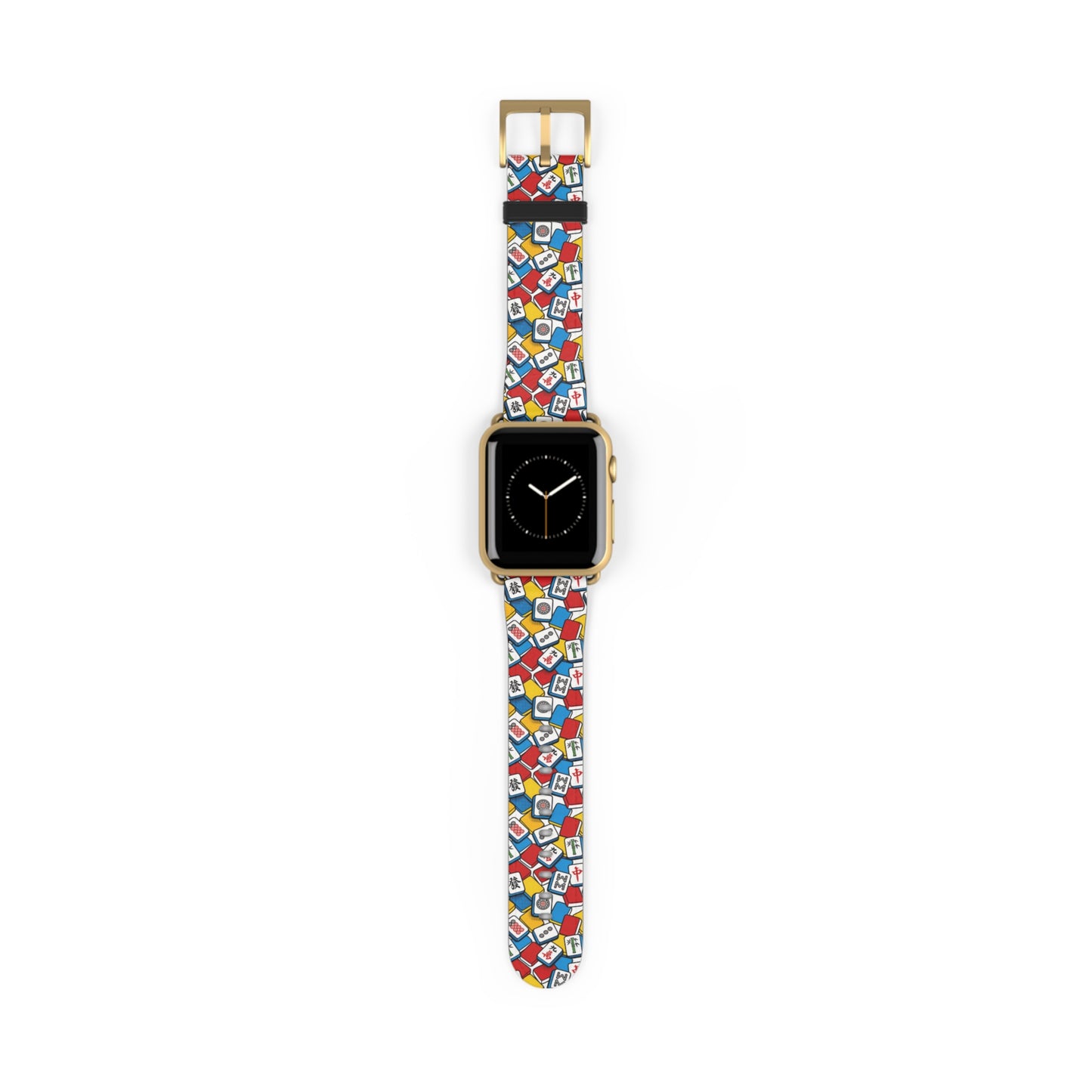 Vibrant Mahjong Apple Watch Band — Colorful Tile Pattern Band