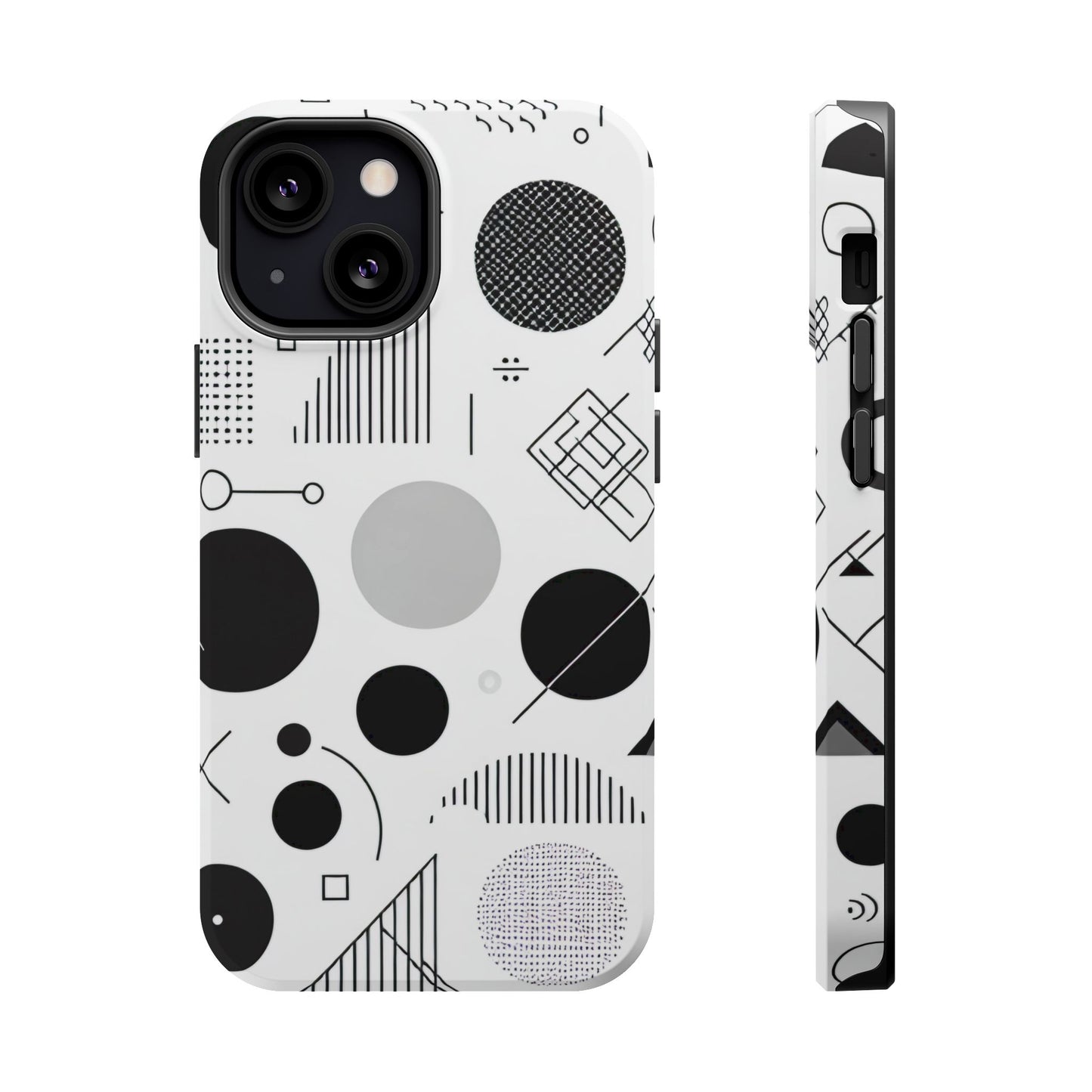 Black and White Abstract Art iPhone Case