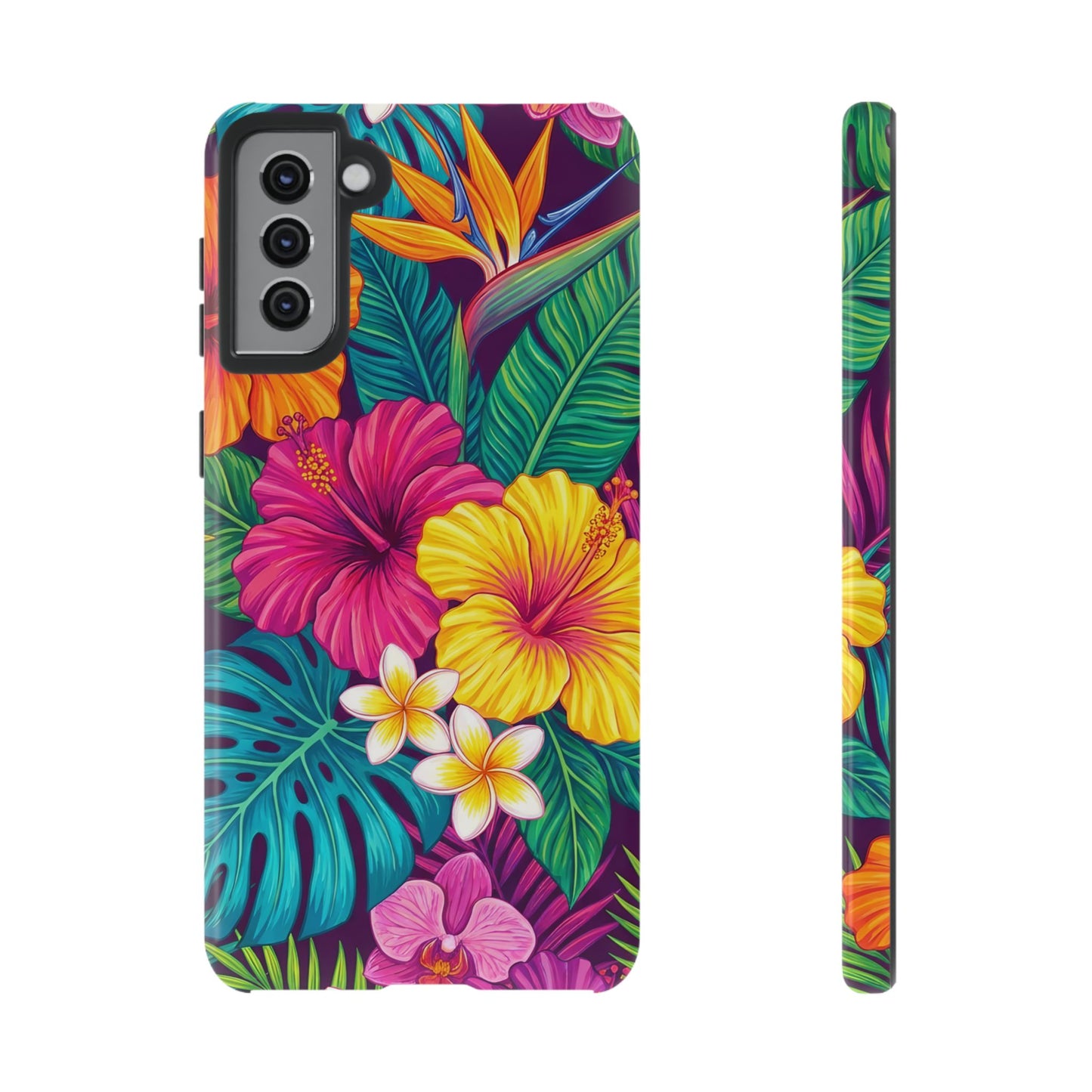 Tropical Samsung Phone Case — Vibrant Floral Tough Case