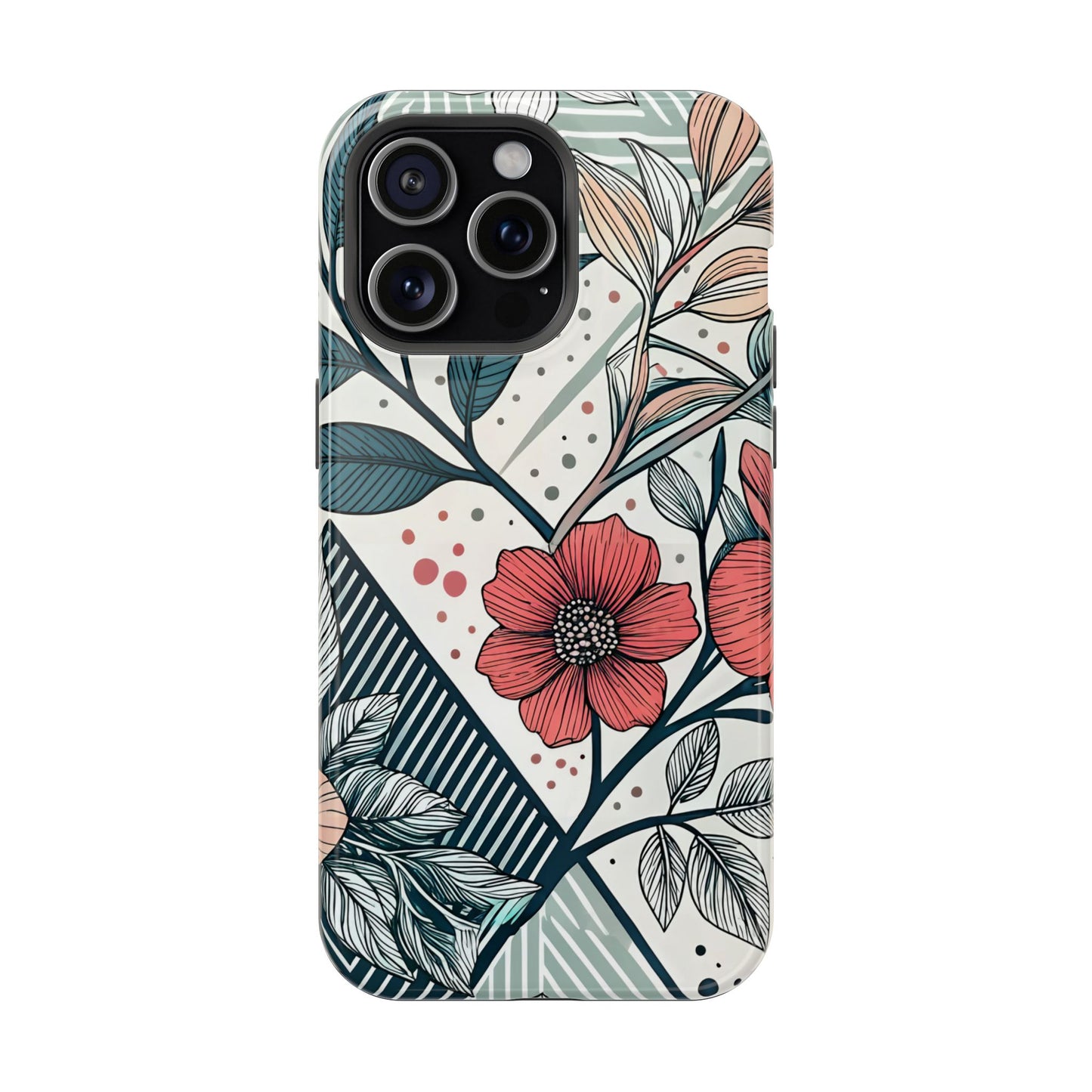 Geometric Flower iPhone Tough Case