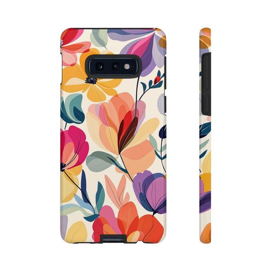 Watercolor floral design Samsung tough case with durable dual-layer protection and vibrant colors for shock absorption and style