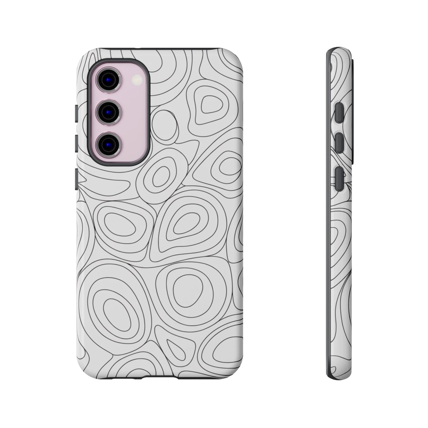 Black and White Abstract Circle Design Samsung Case