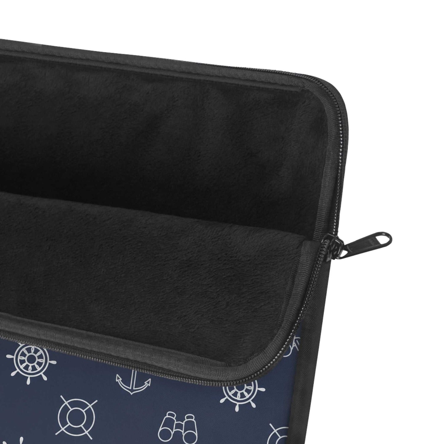 Nautical-Inspired Laptop Sleeve — Maritime Stripes & Anchor Design