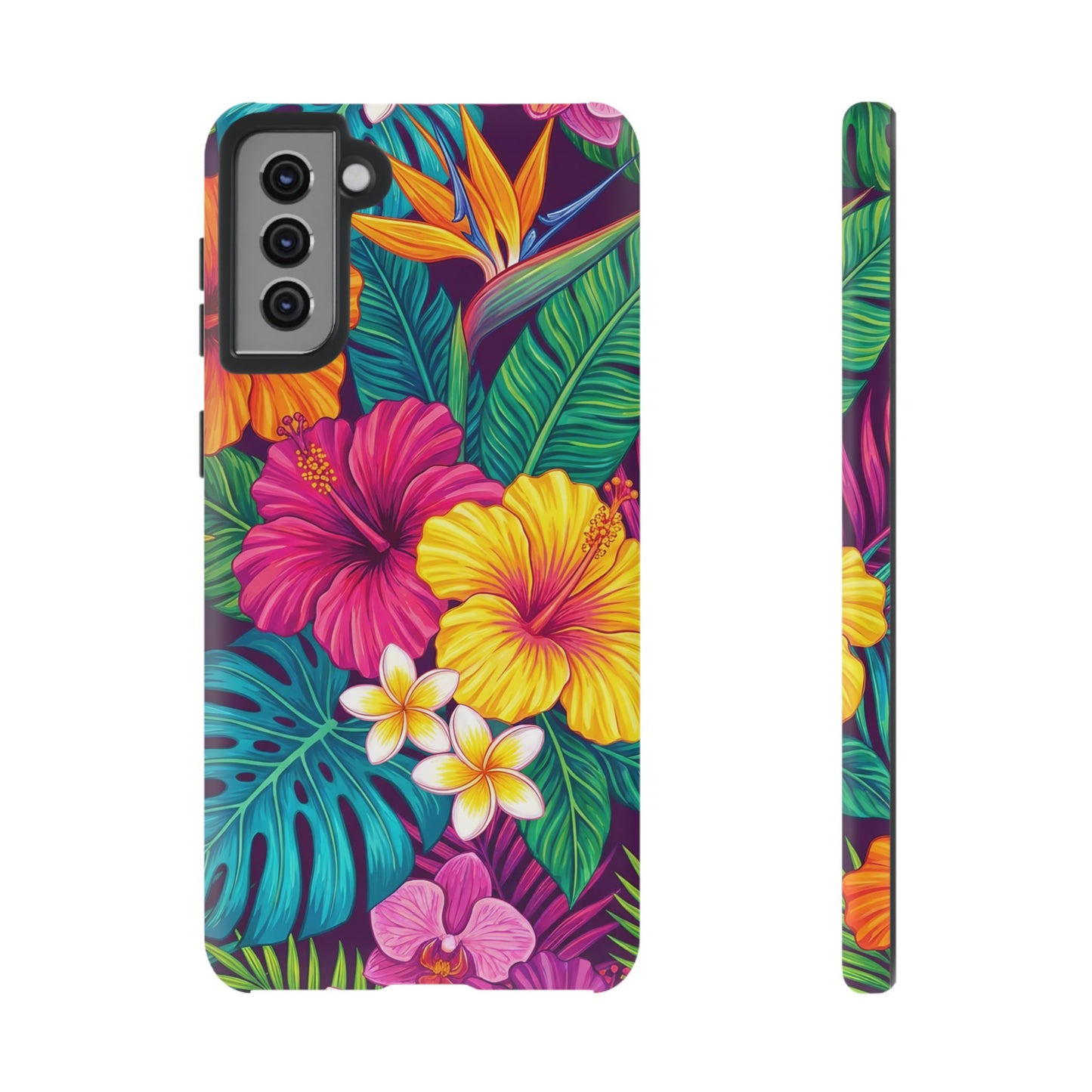 Tropical Samsung Phone Case — Vibrant Floral Tough Case