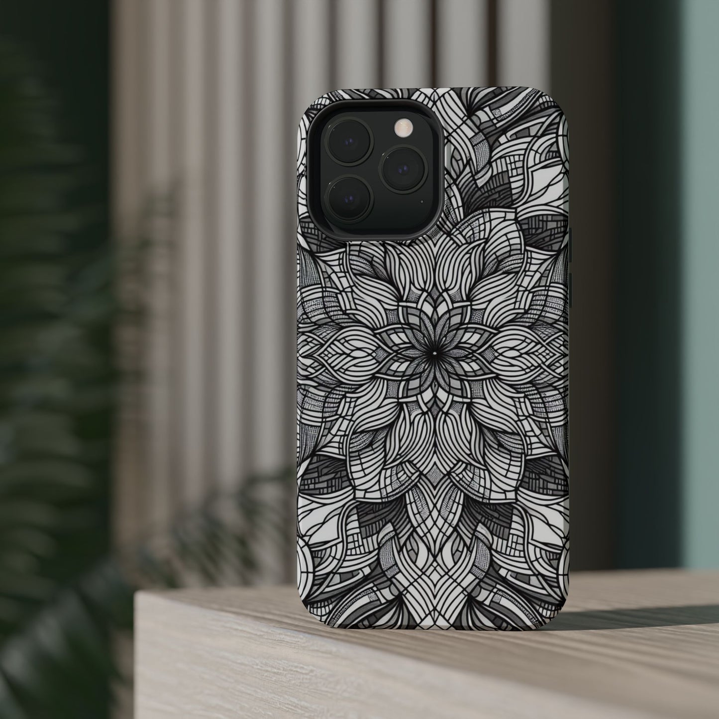Black and White Art Explosion iPhone Tough Case