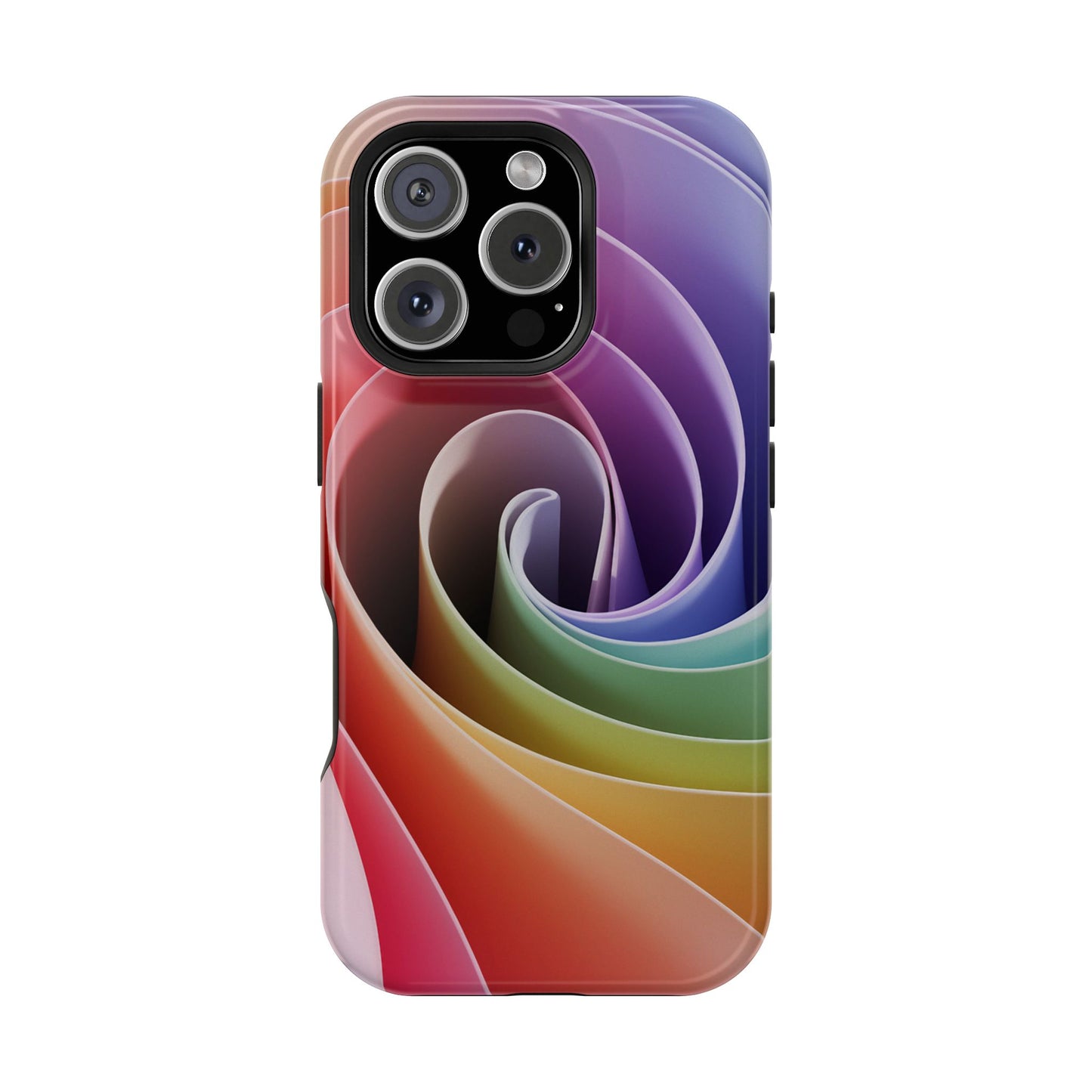 Twisted Rainbow Swirl Design iPhone Tough Case