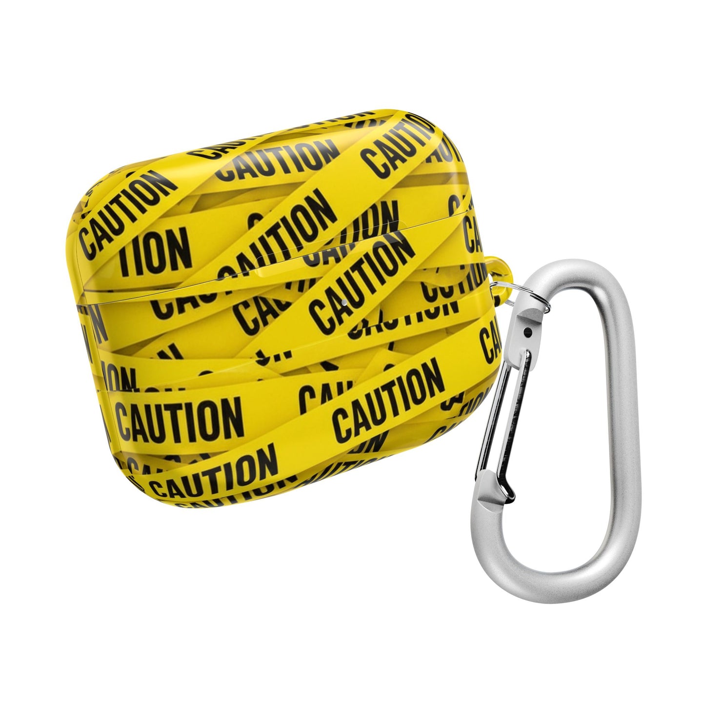 Caution Tape Covered AirPod Case