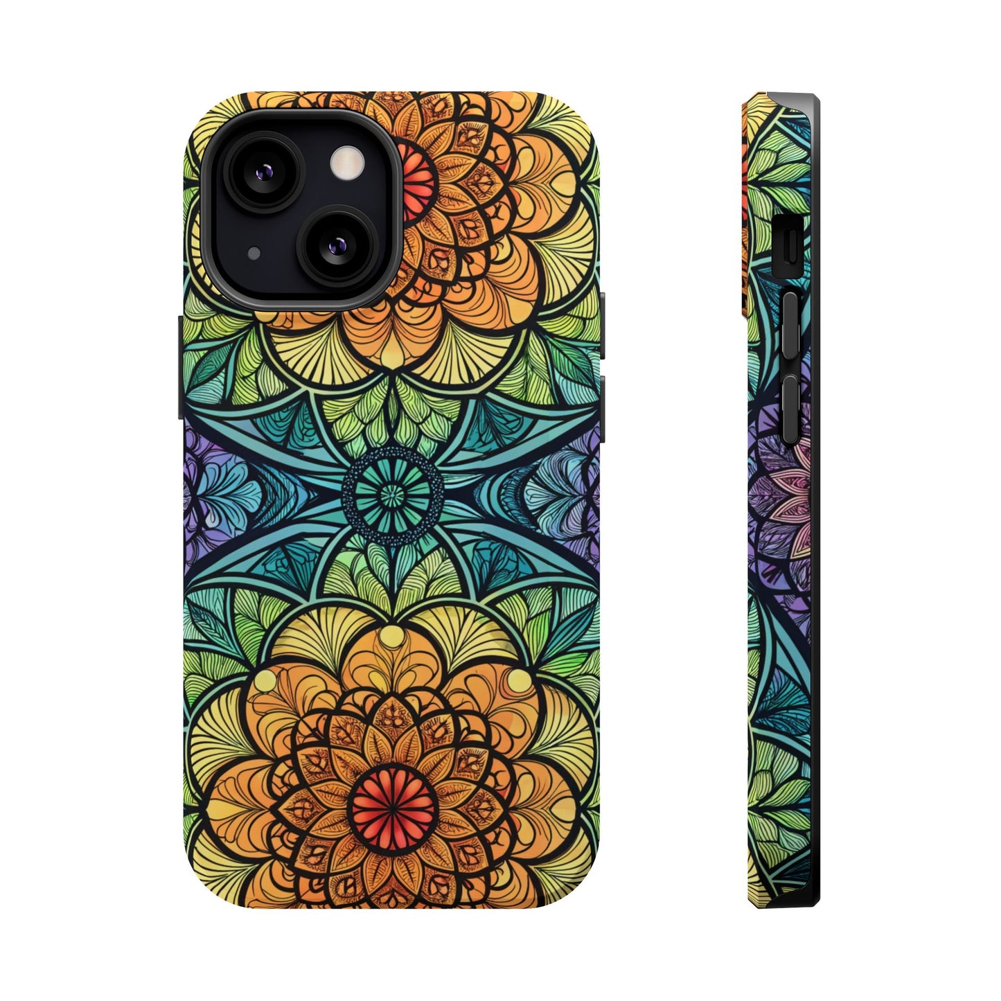 Hypnotic Colorful Kaleidoscope iPhone Case – Durable, Stylish, MagSafe Compatible