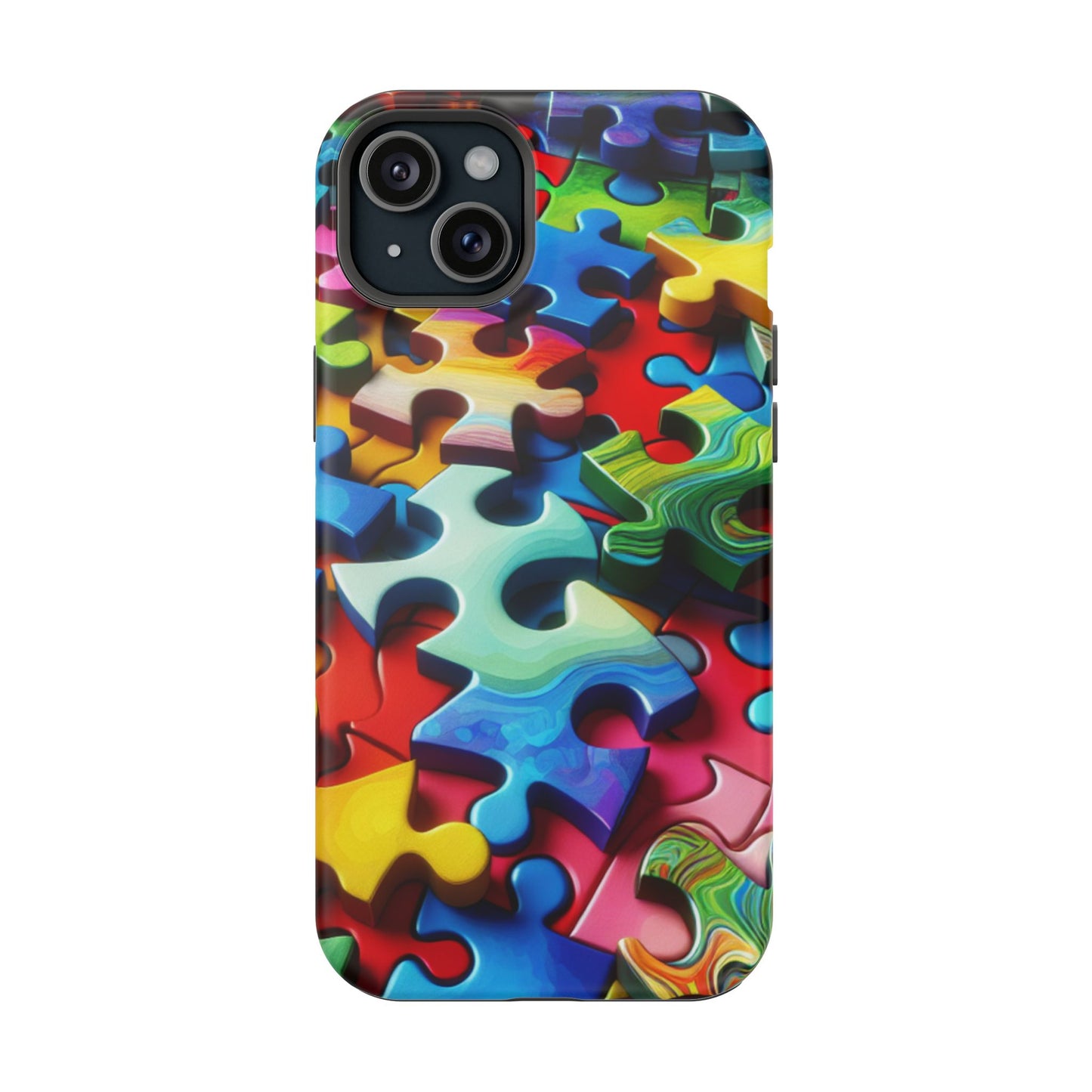 Rainbow Puzzle iPhone Tough Case