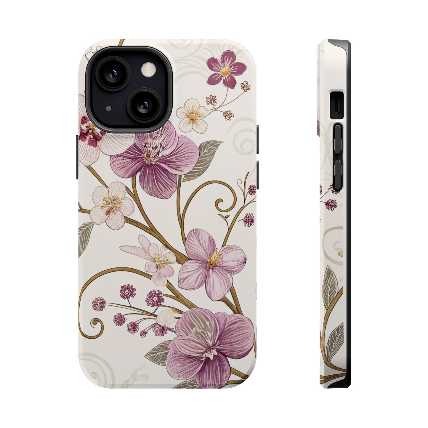 Purple Flower Design iPhone Tough Case