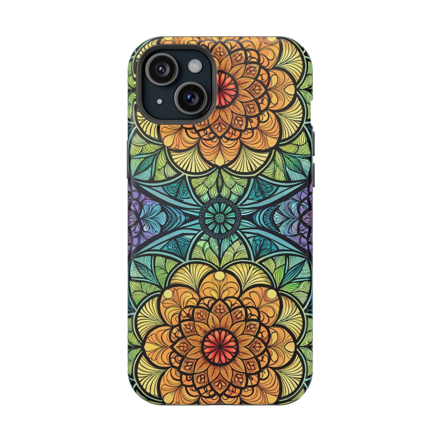 Hypnotic Colorful Kaleidoscope iPhone Case – Durable, Stylish, MagSafe Compatible