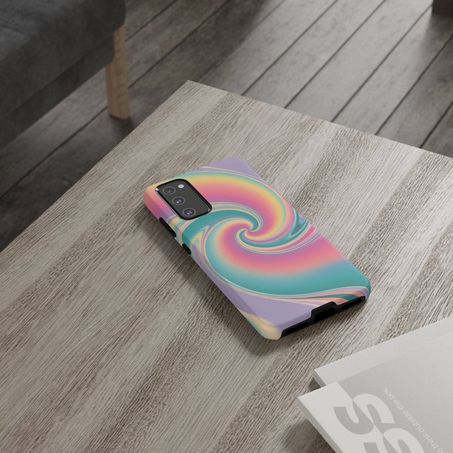 Cotton Candy Rainbow Swirl Design Samsung Tough Case