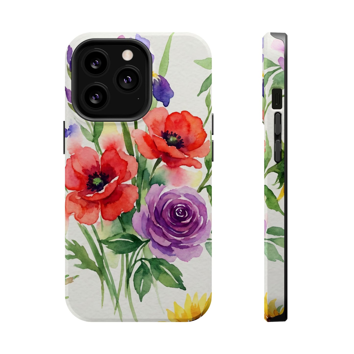 iPhone Case — Watercolor Bouquet Magnetic Impact-Resistant Case