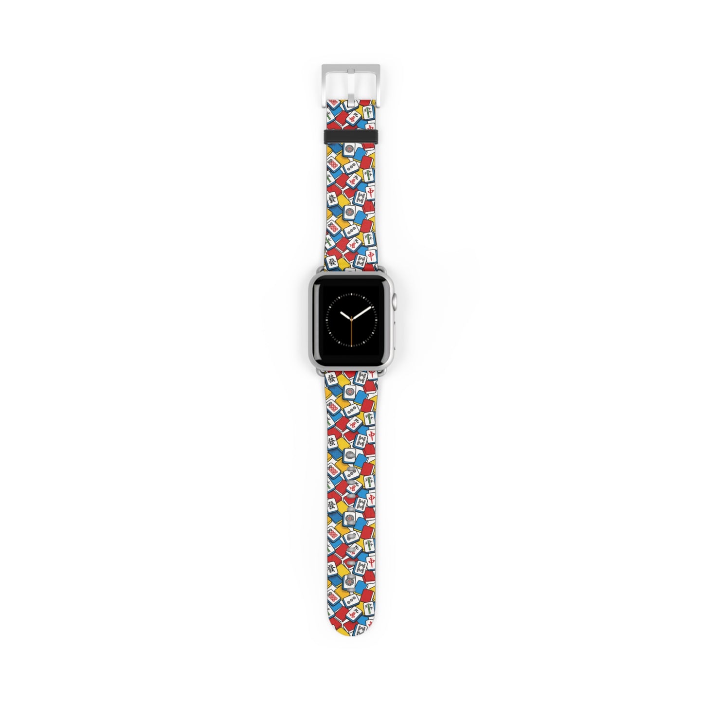 Vibrant Mahjong Apple Watch Band — Colorful Tile Pattern Band