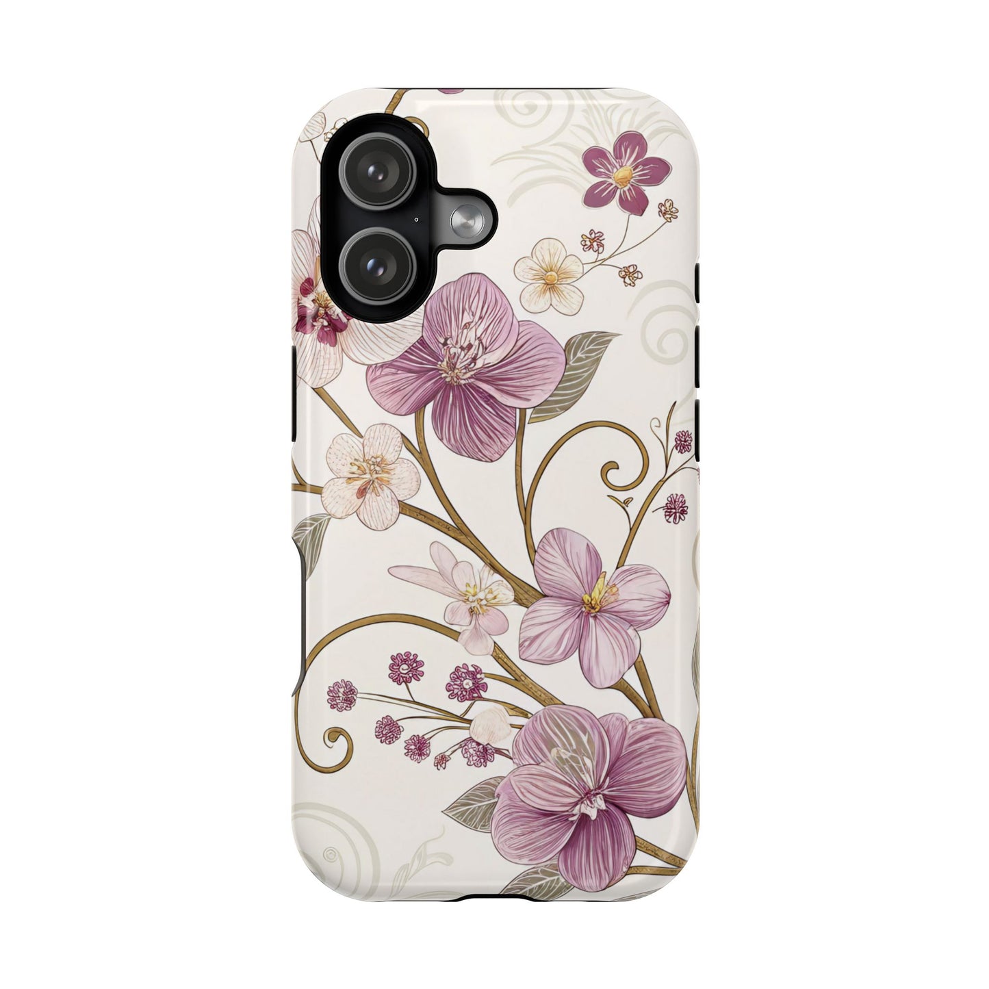 Purple Flower Design iPhone Tough Case