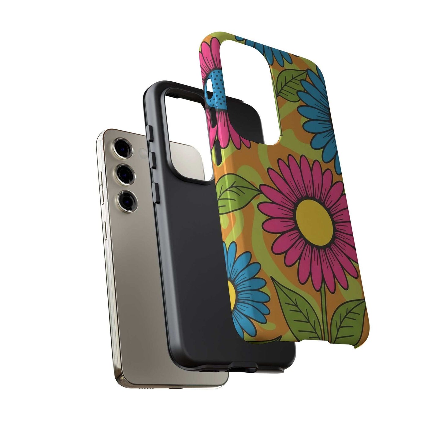 Samsung Tough Case Love Child Design with colorful floral pattern and shock absorption protection