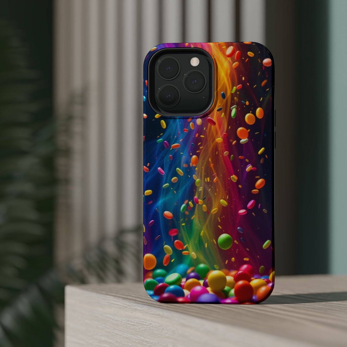 Rainbow Candy Rain iPhone Tough Case