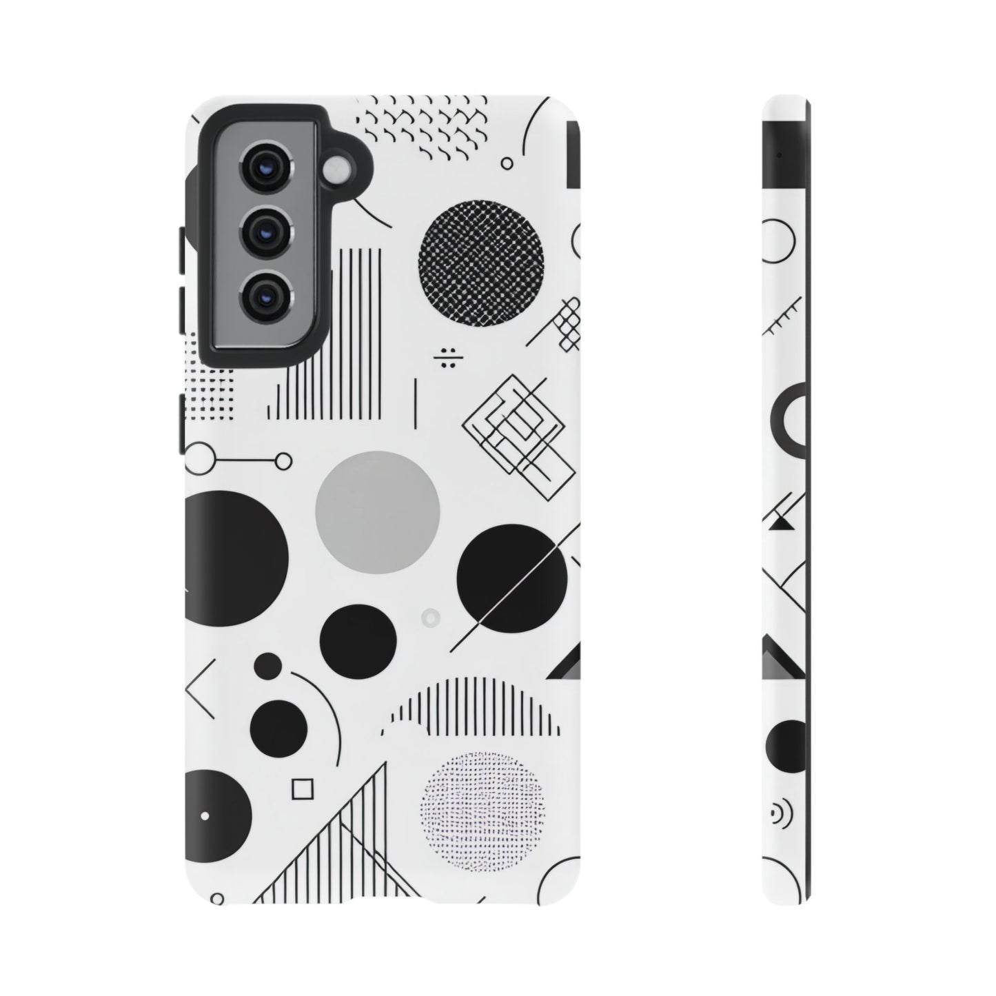 Black and White Abstract Art Design Samsung Tough Case