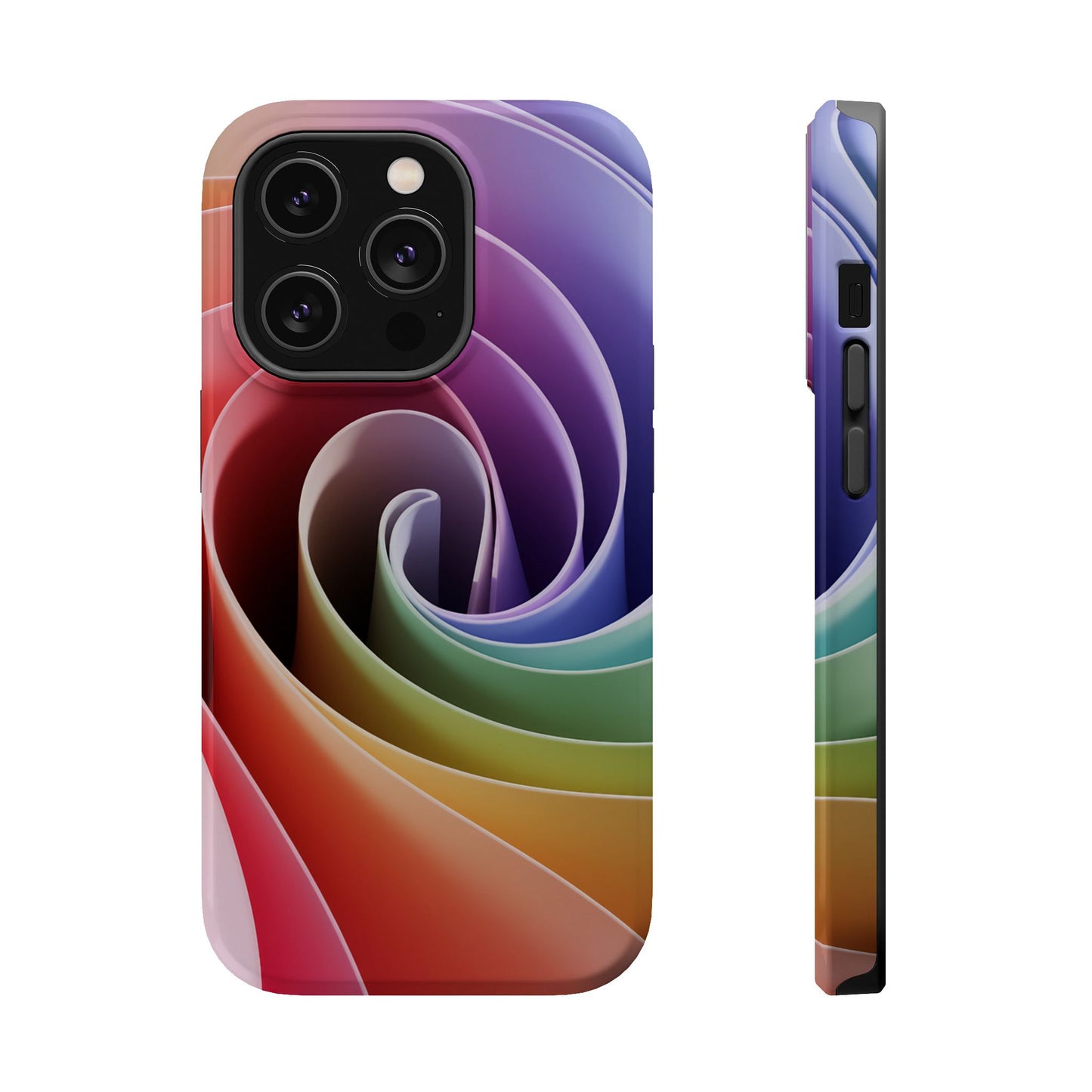 Twisted Rainbow Swirl Design iPhone Tough Case