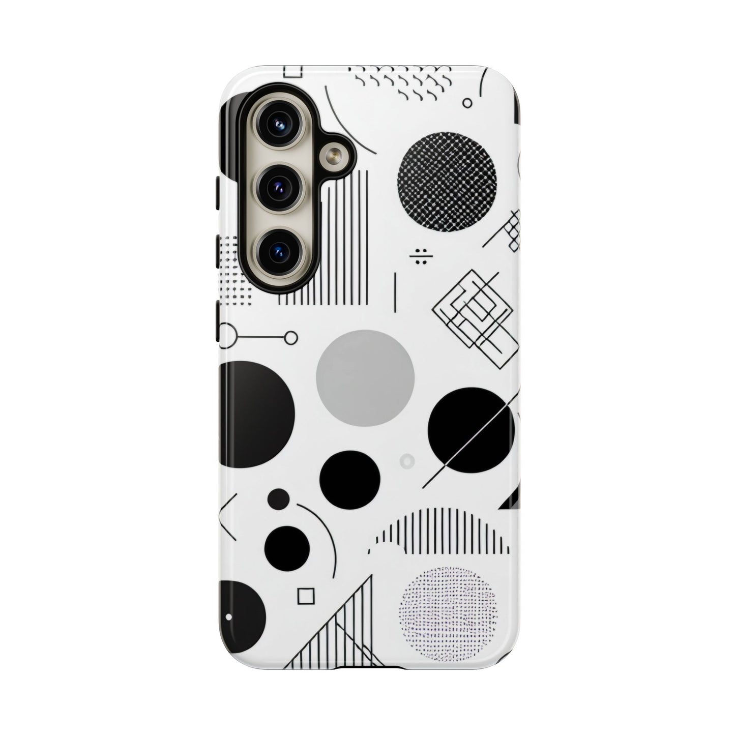 Black and White Abstract Art Design Samsung Tough Case